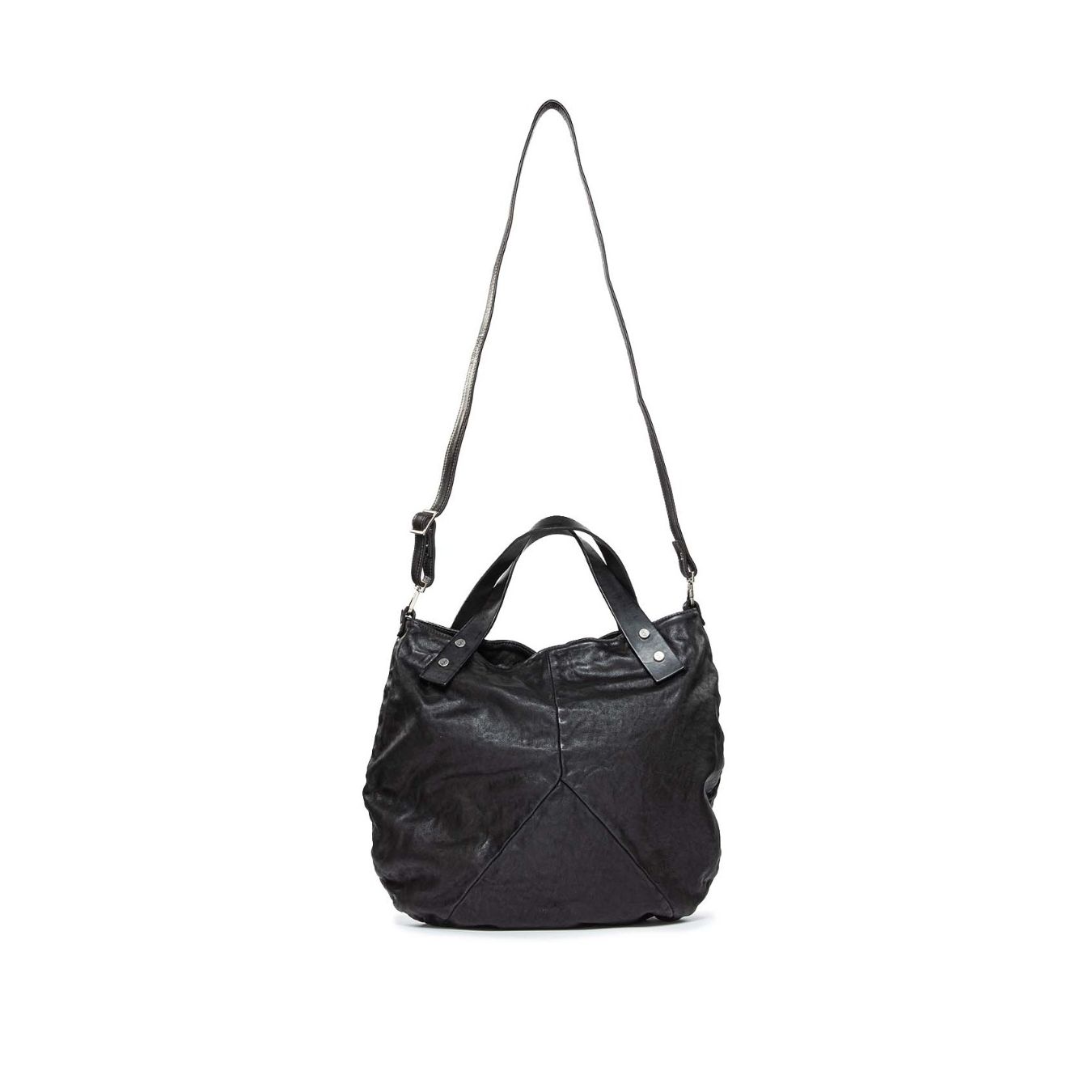 borsa a tracolla in pelle nera