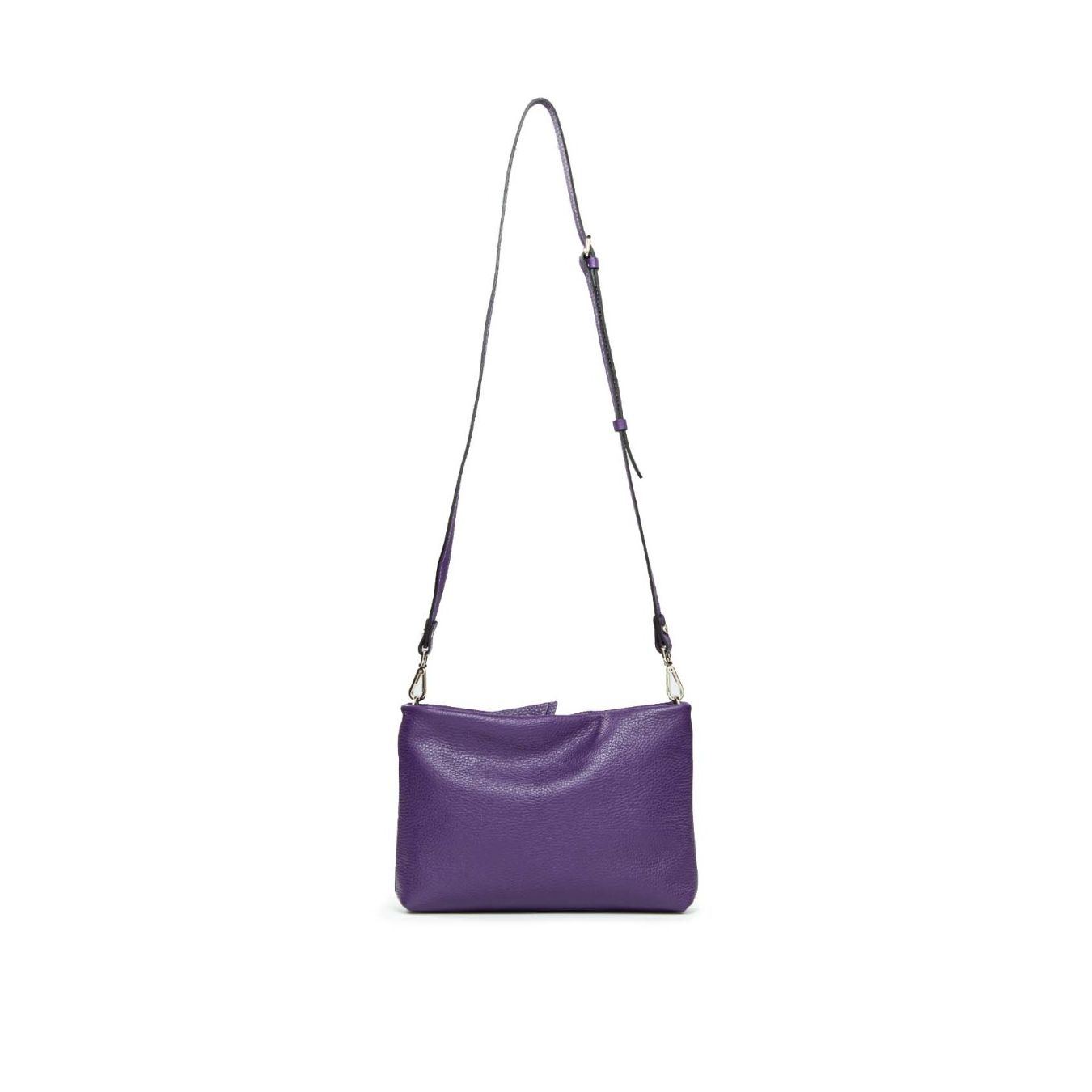 borsa a tracolla in pelle viola