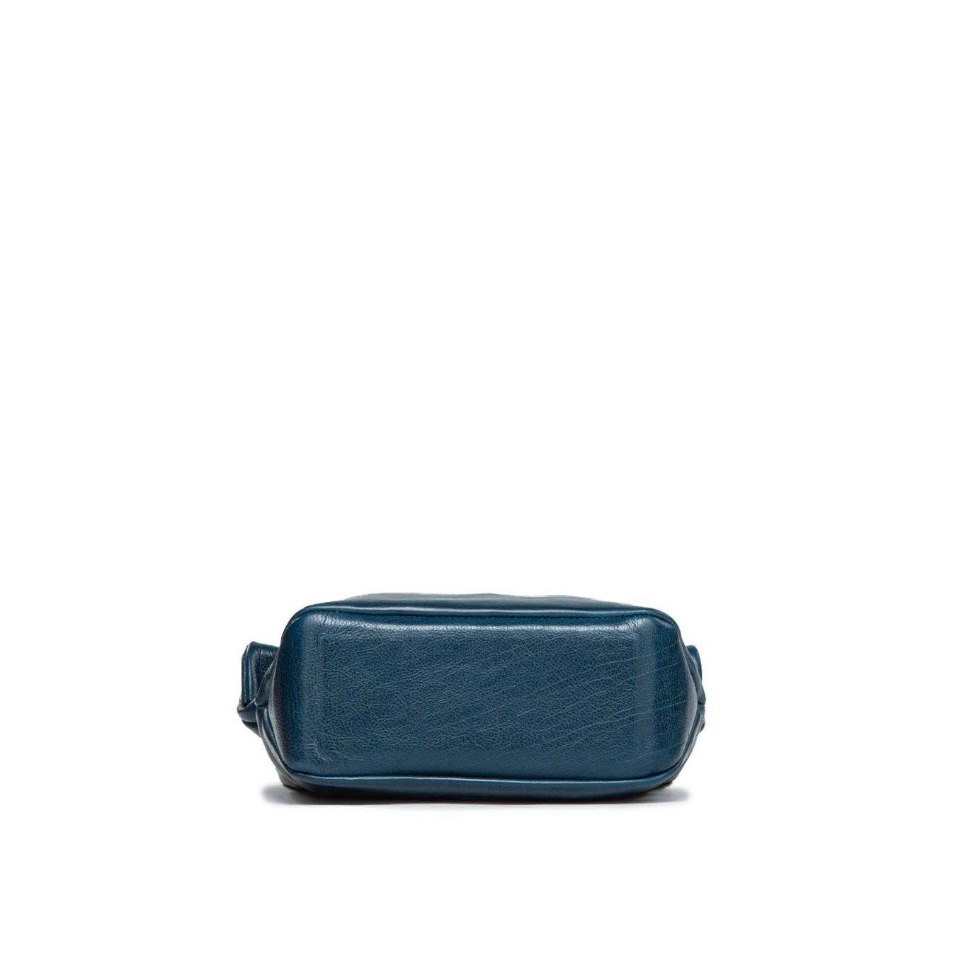 clutch in pelle blu 