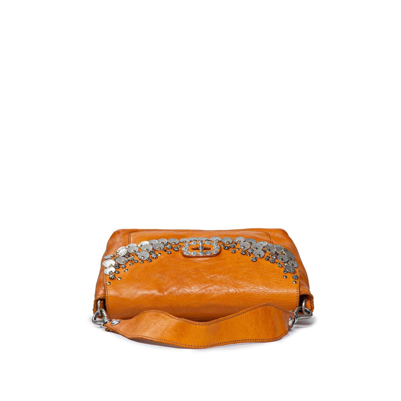 borsa in pelle campomaggi con strass argento