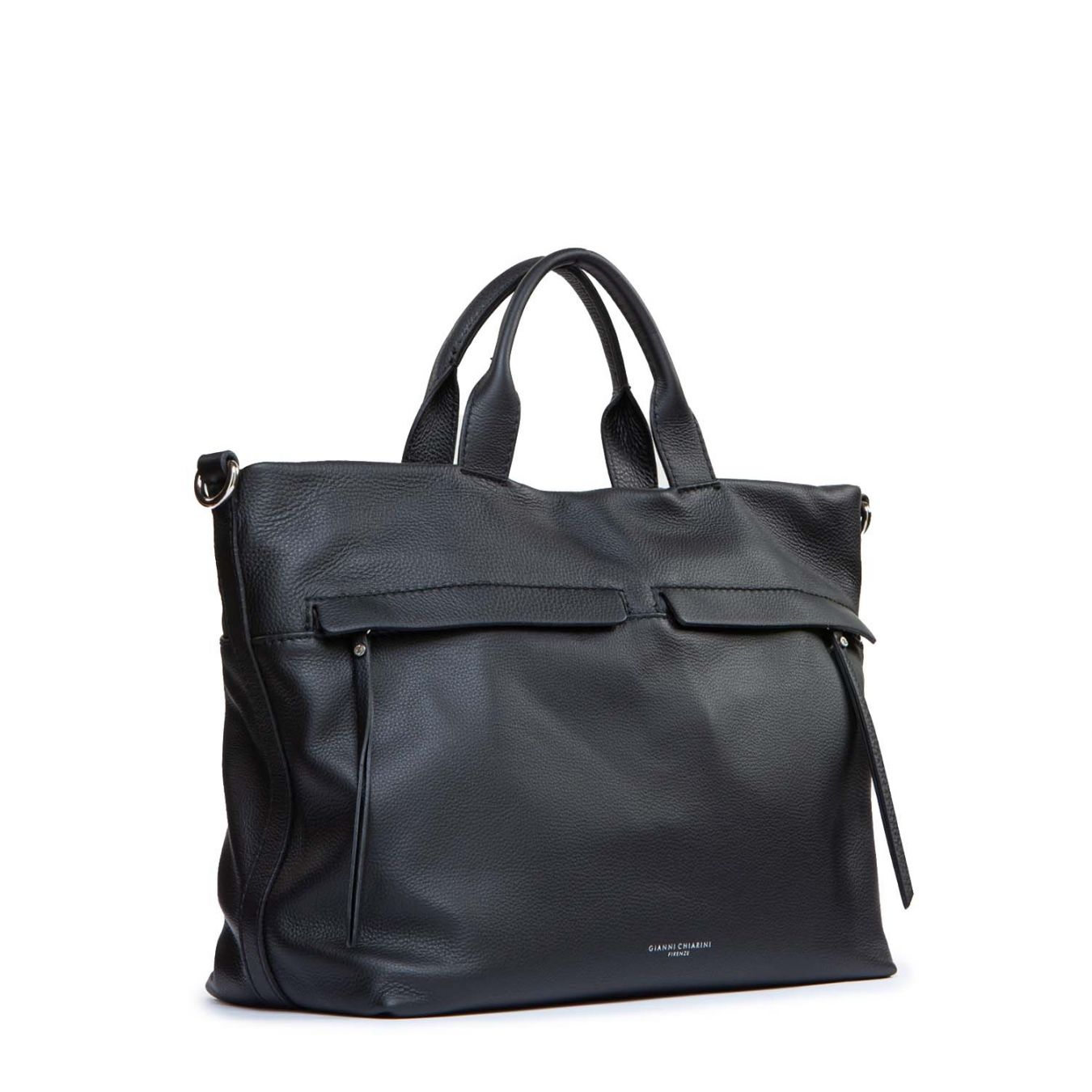 shopper duna in pelle nera