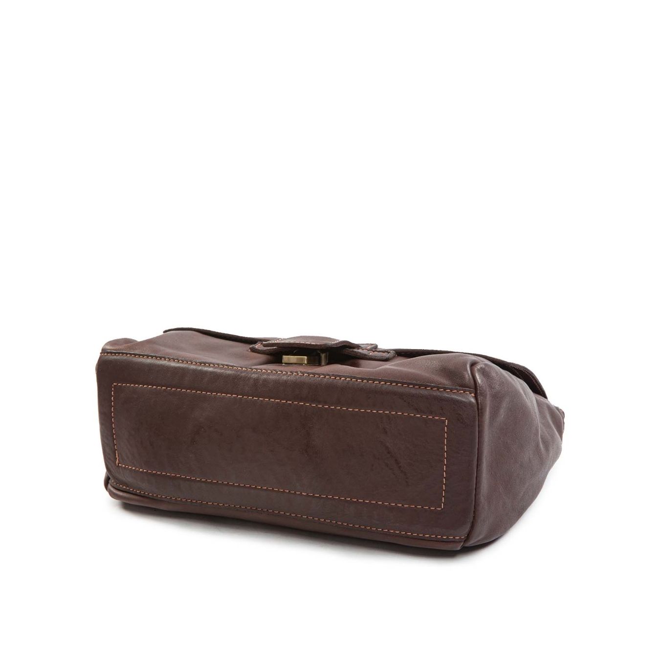 shopper MARIA in pelle testa di moro sotto