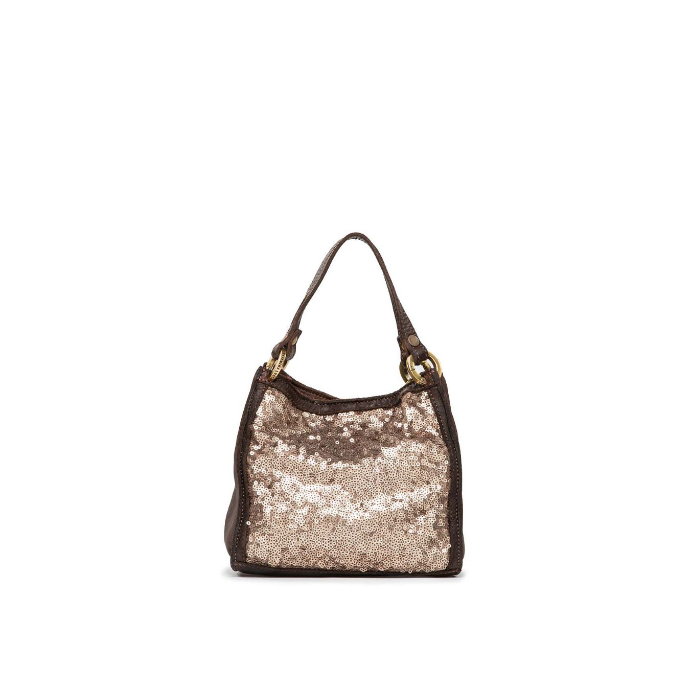 borsa doppio manico in pelle marrone