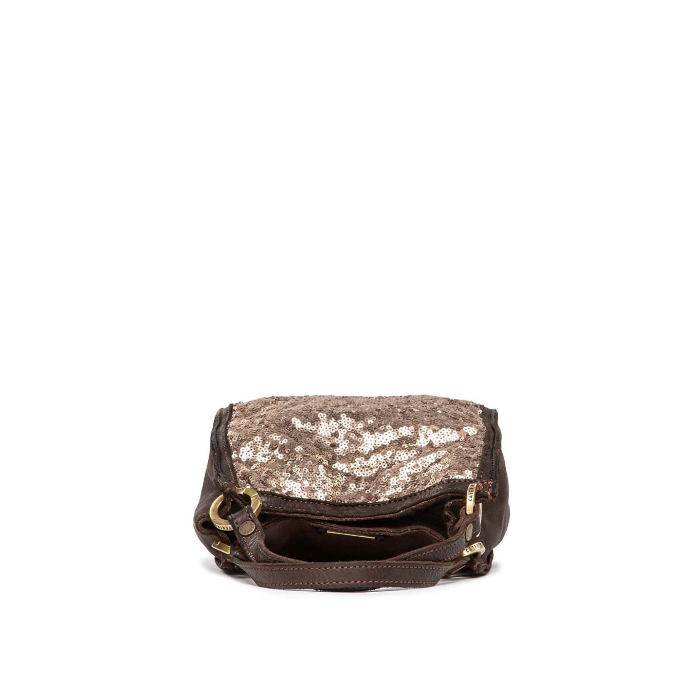 borsa doppio manico in pelle marrone