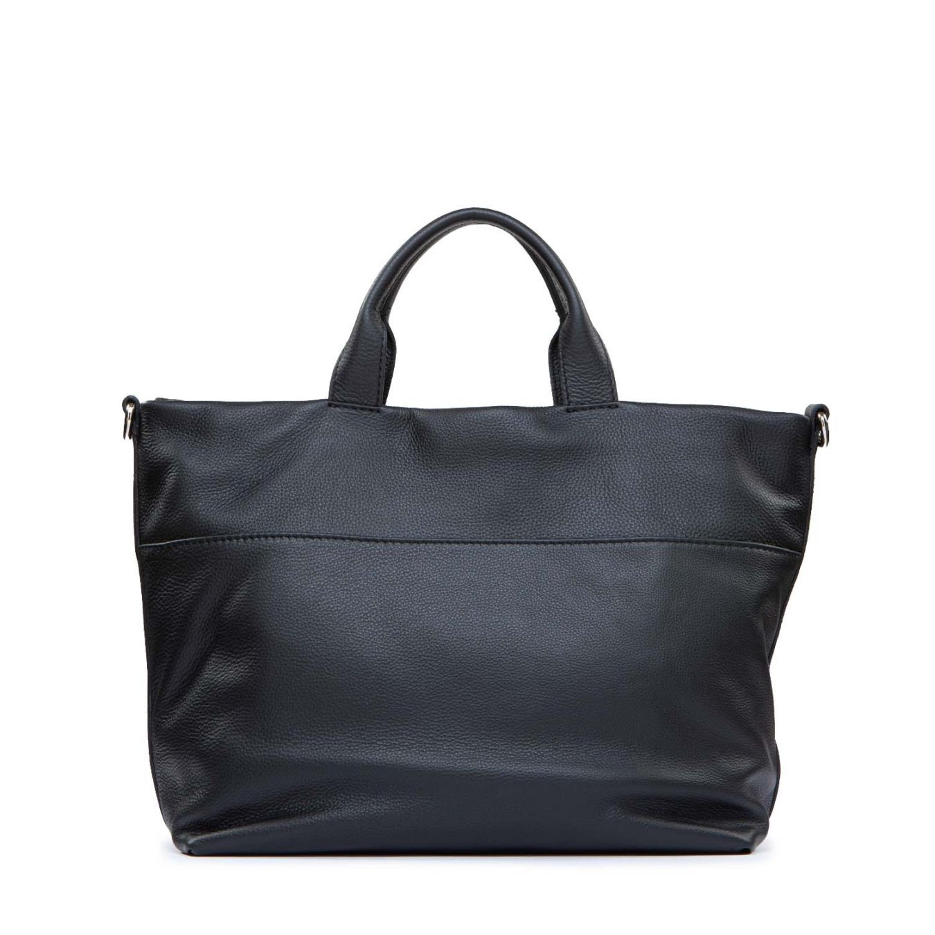 shopper duna in pelle nera