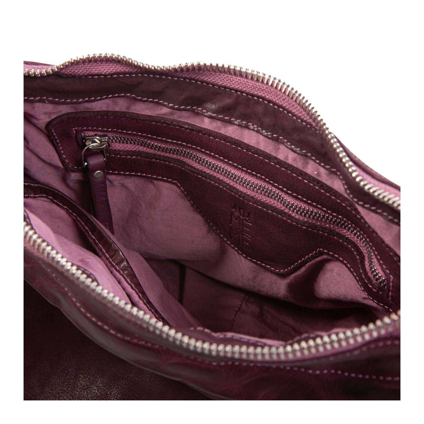 borsa nodi in pelle amarone  interno