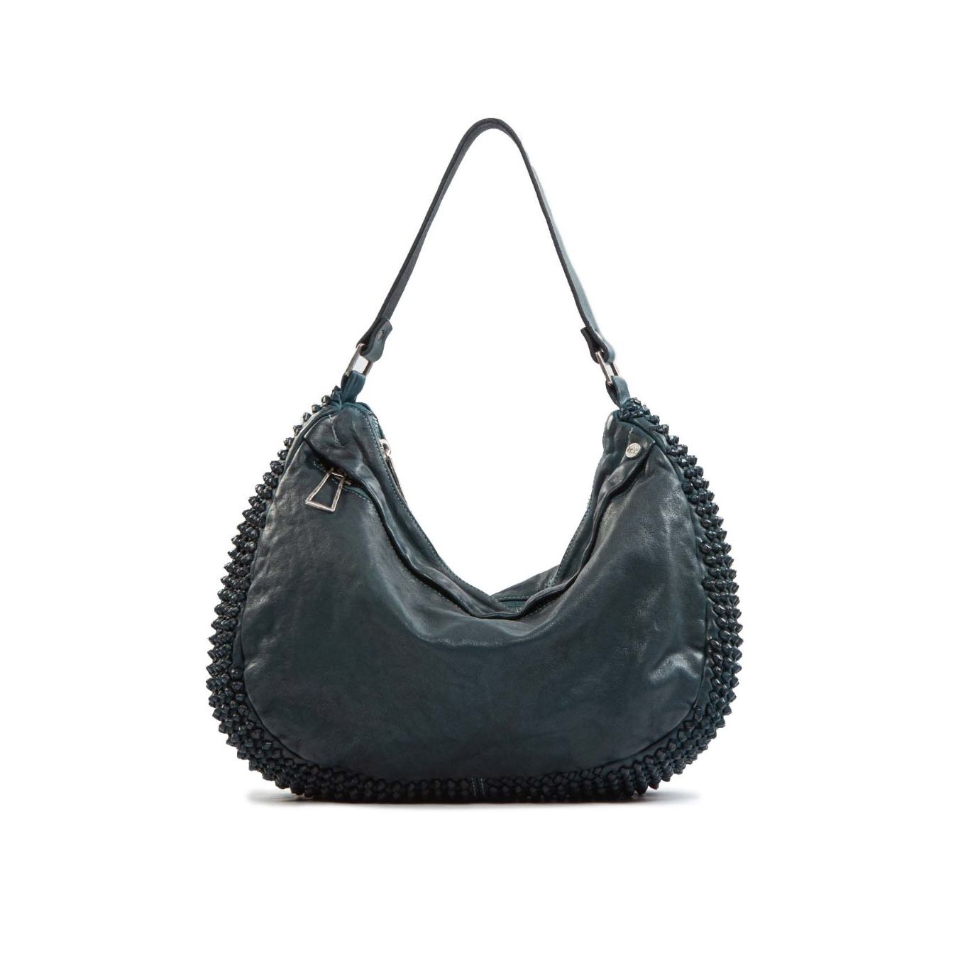 borsa nodi in pelle pavone