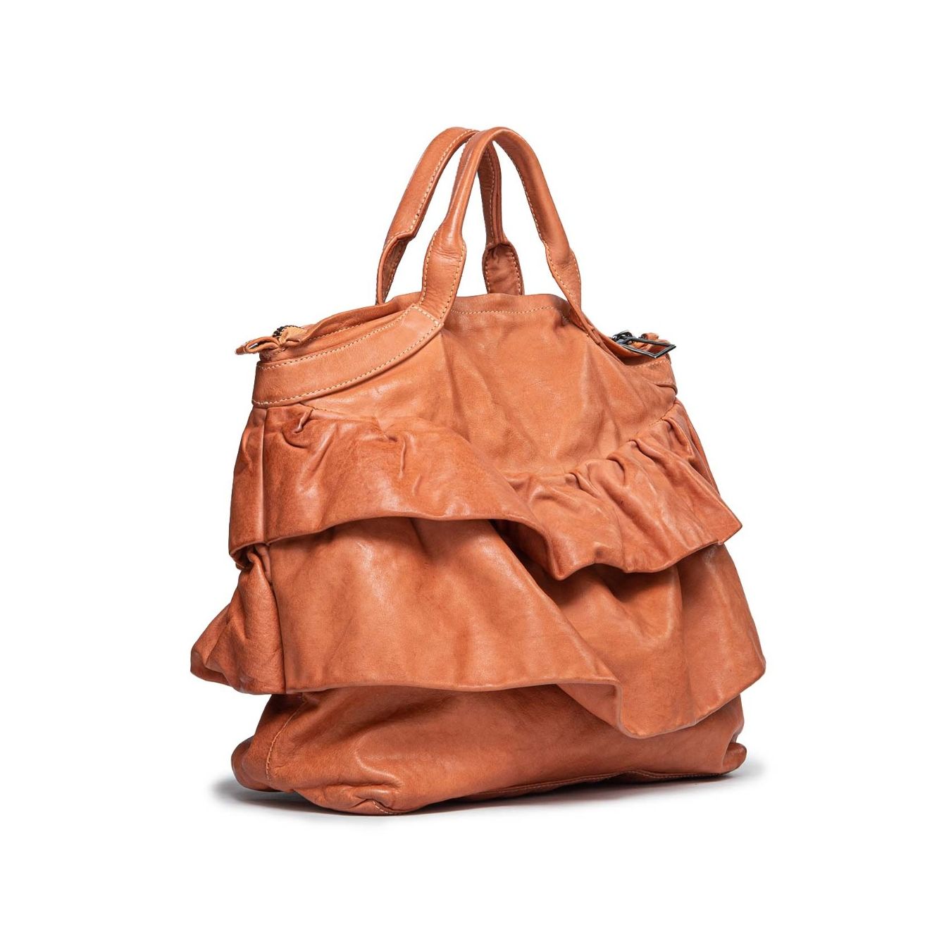shopper in pelle rosa antico