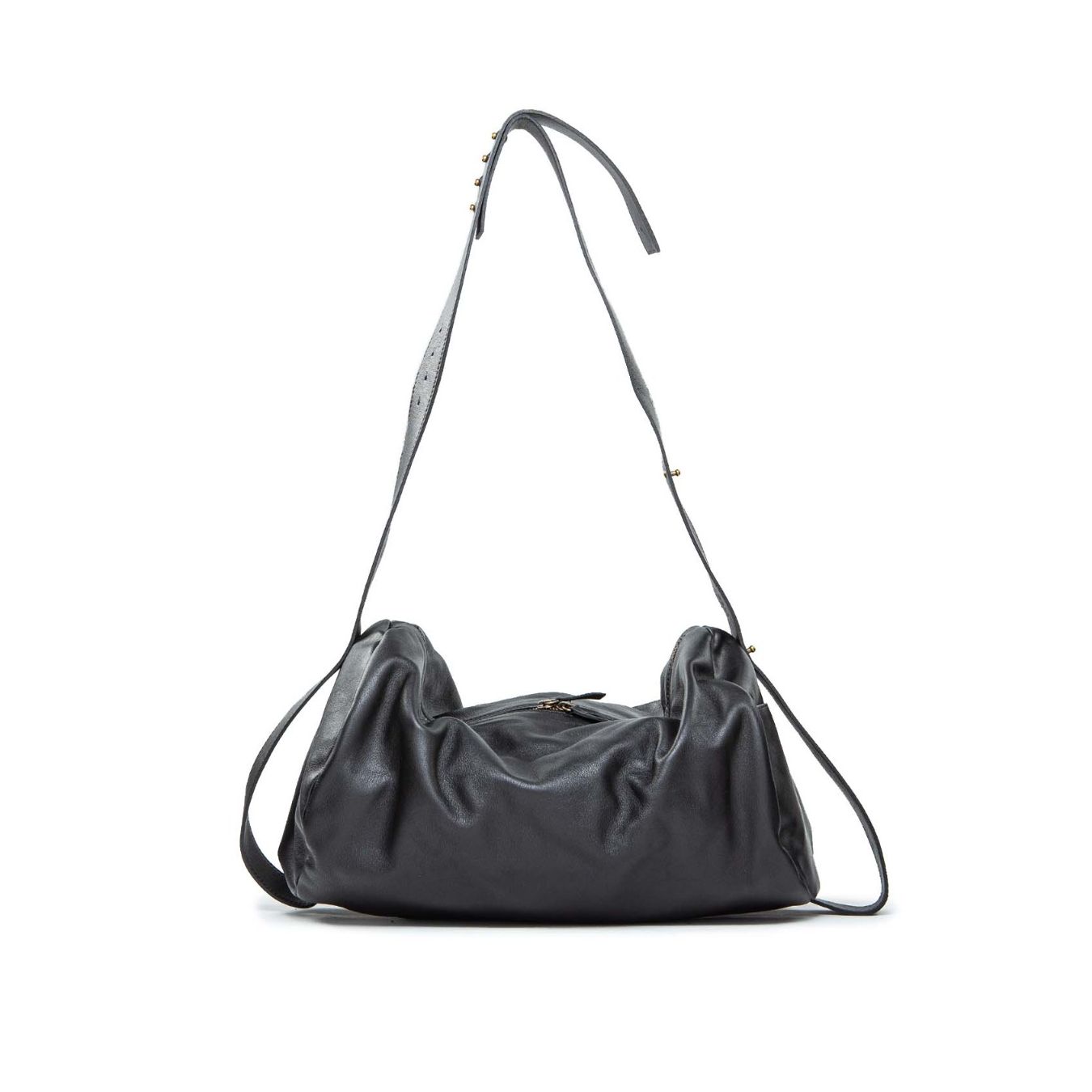 borsa a tracolla in pelle nera