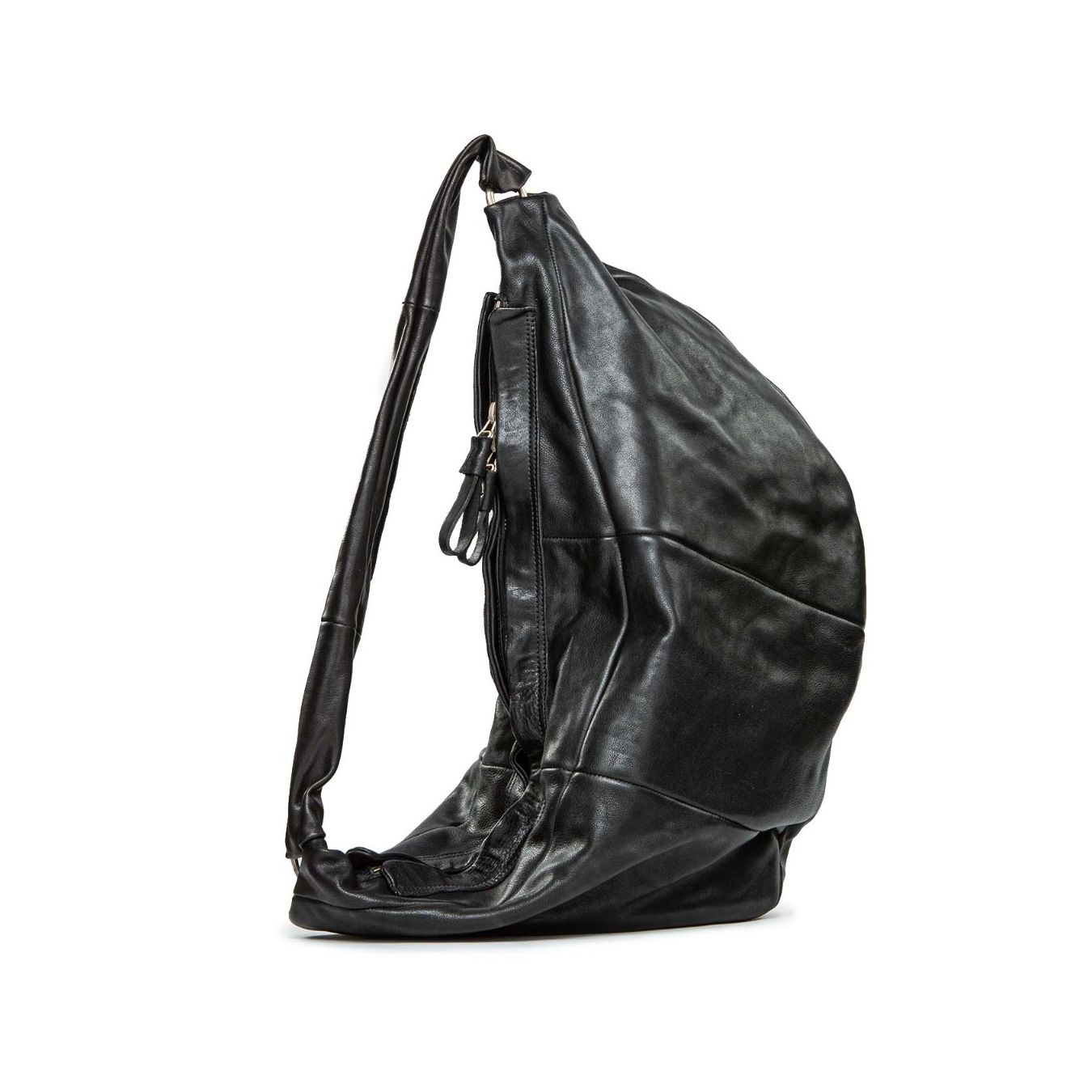sacca in pelle nera 