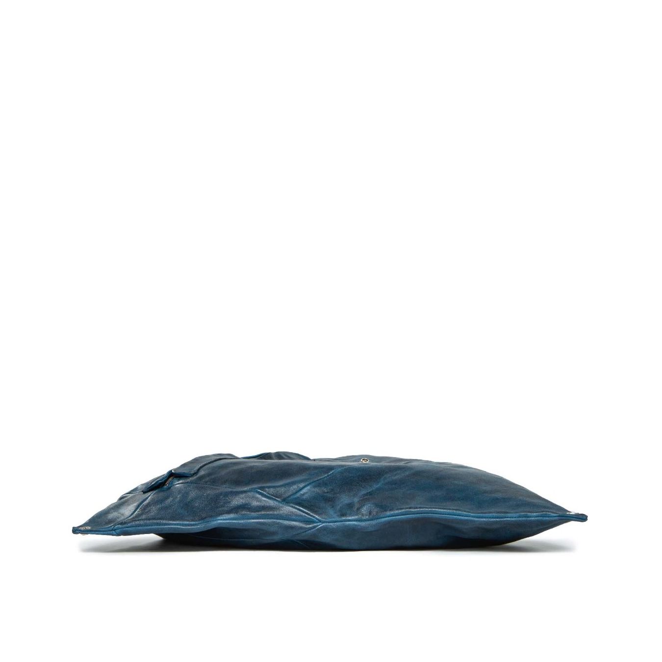 monospalla in pelle blu 