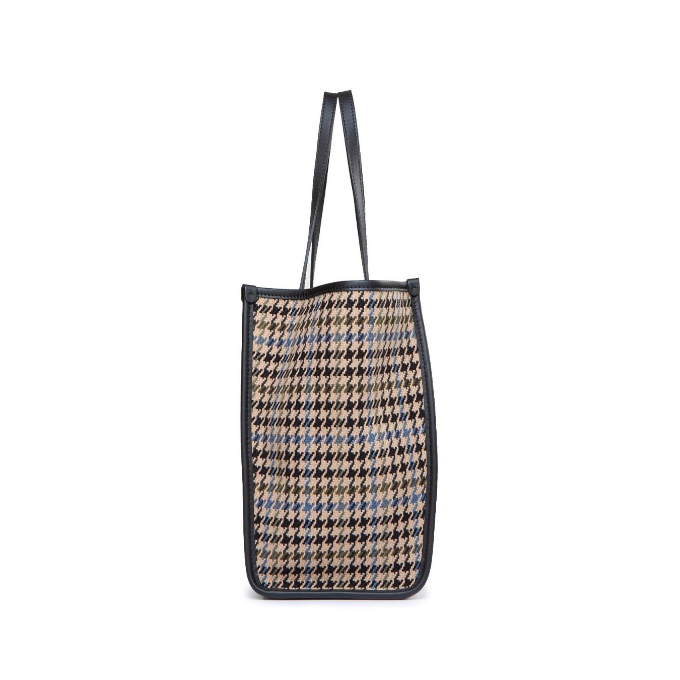 borsa shopper marcella pied de poule lana 