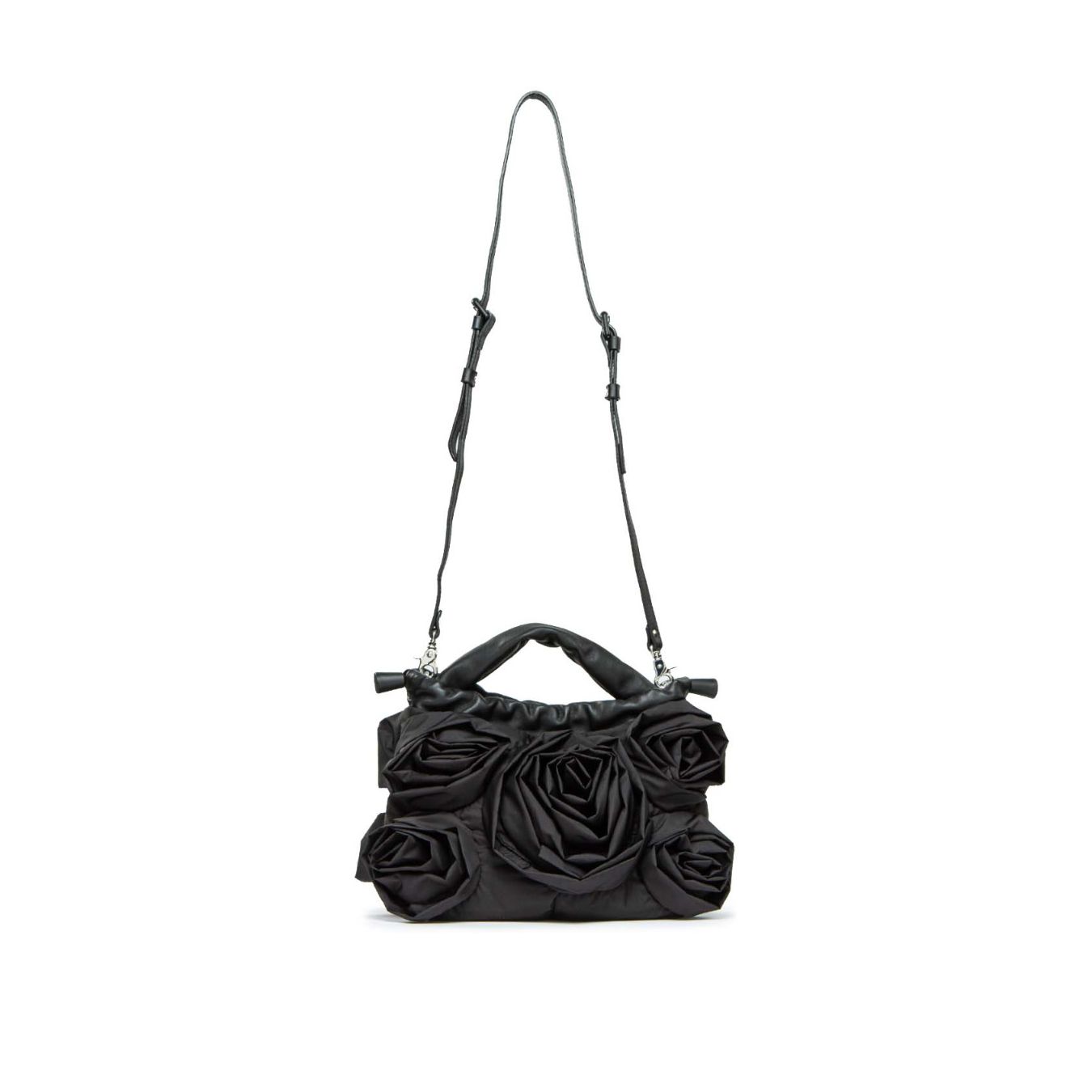 VIC MATIÉ shopper piccola in tessuto nero 