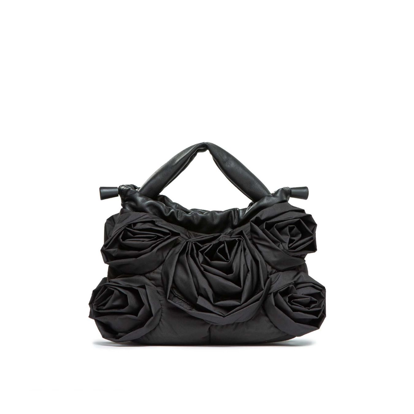 VIC MATIÉ shopper piccola in tessuto nero 