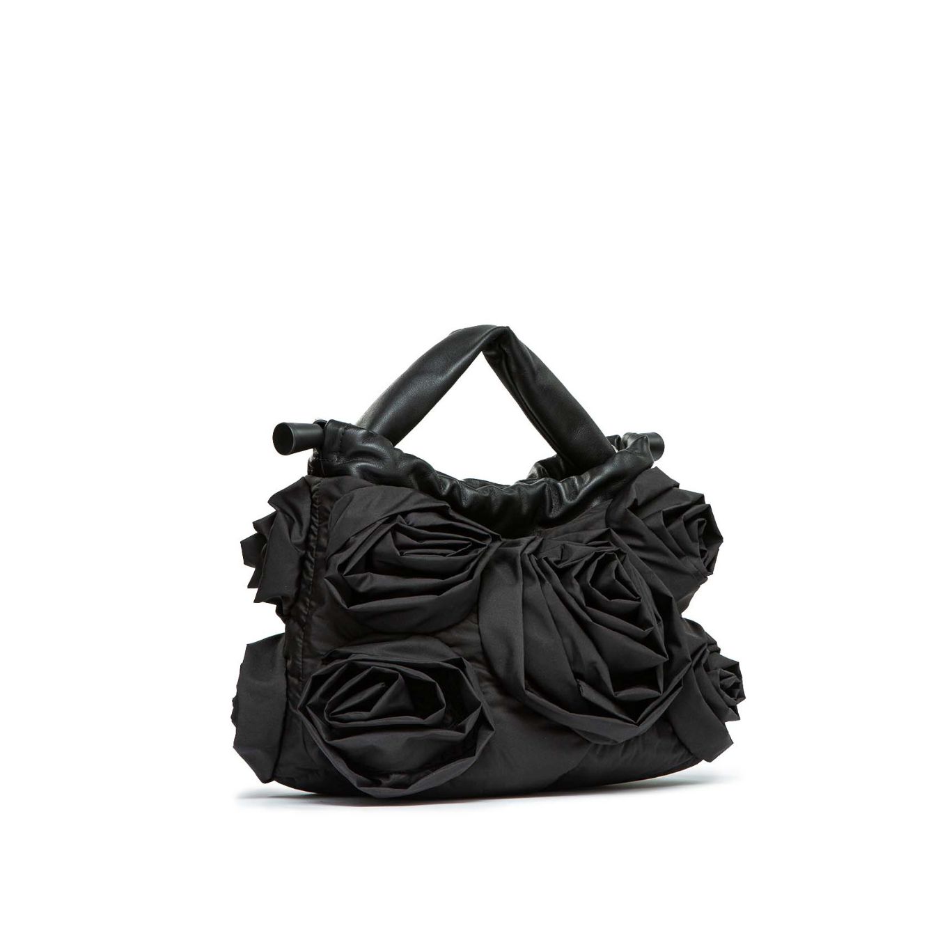 VIC MATIÉ shopper piccola in tessuto nero 
