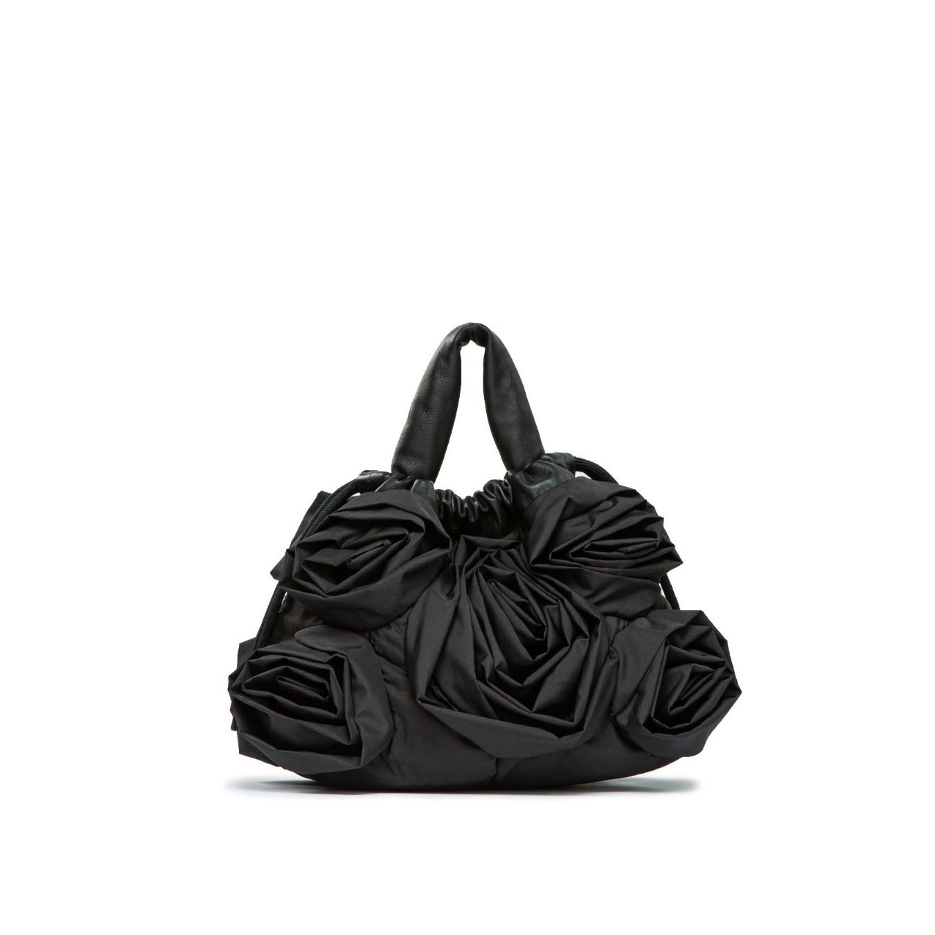 VIC MATIÉ shopper piccola in tessuto nero 