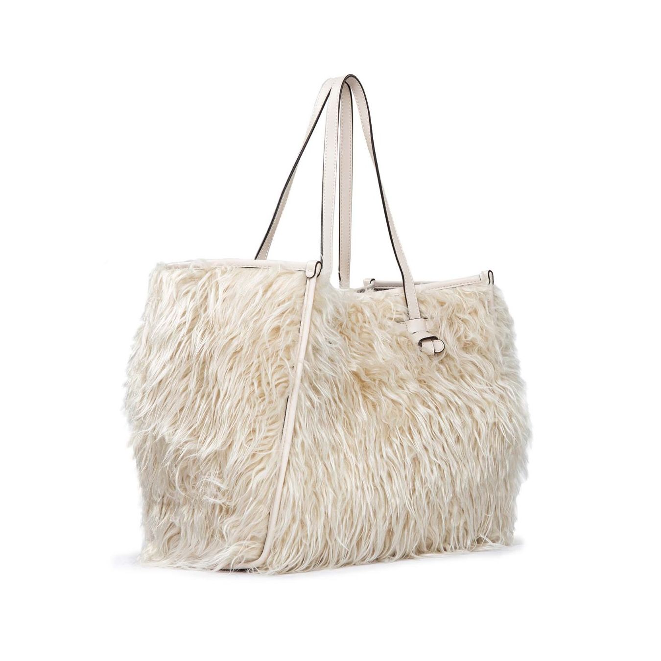 borsa shopper tessuto peloso chiarini