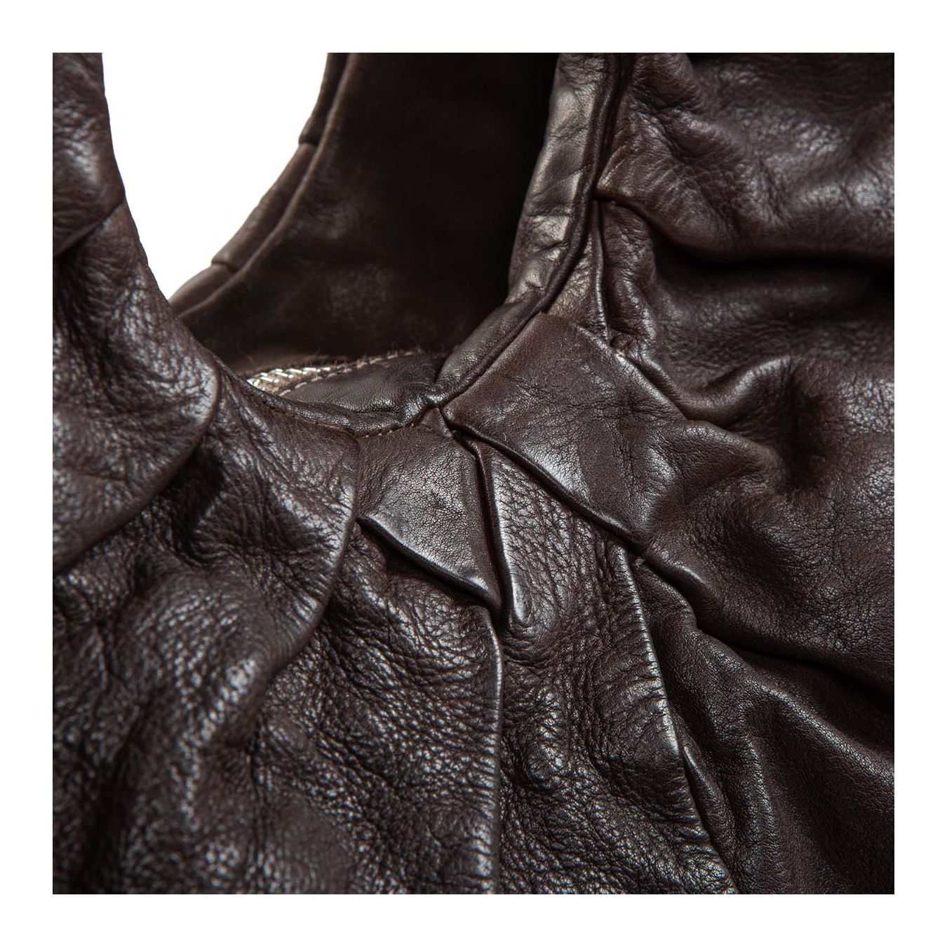 borsa SISSY BRAID marrone pelle