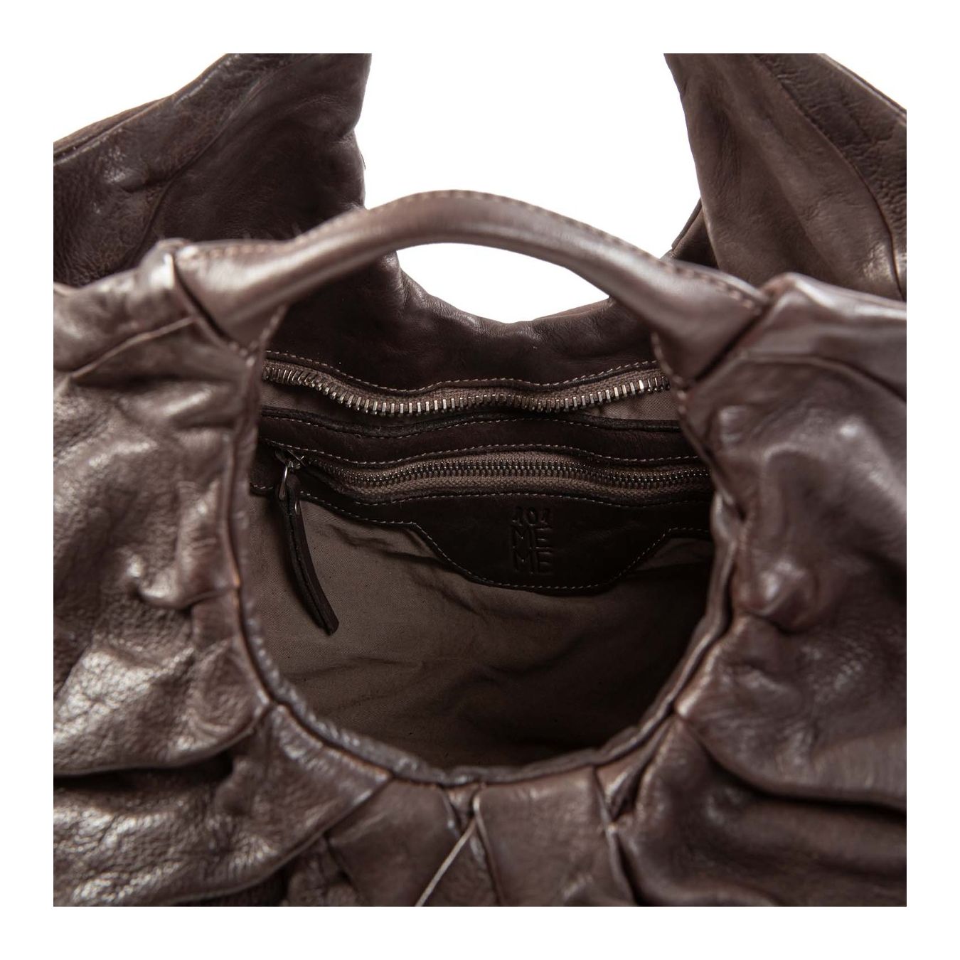 borsa SISSY BRAID marrone interno