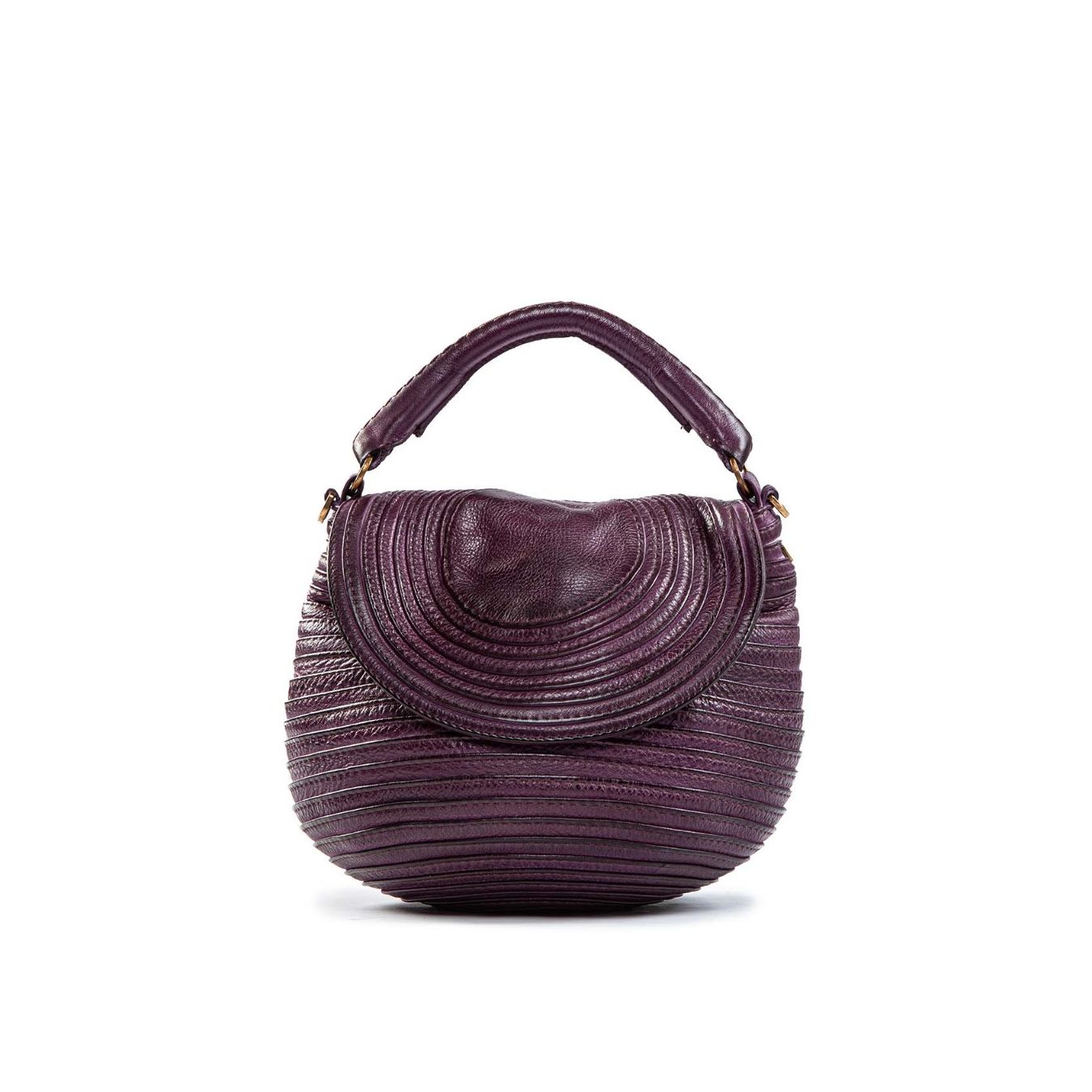 borsa a tracolla in pelle viola majo