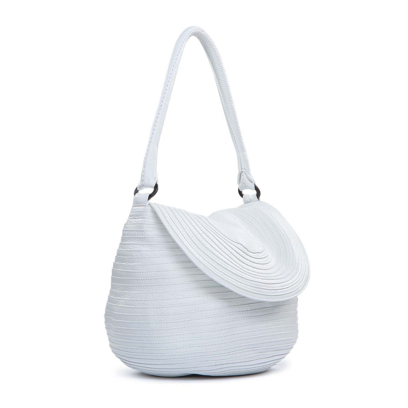 Borsa a spalla top bianca