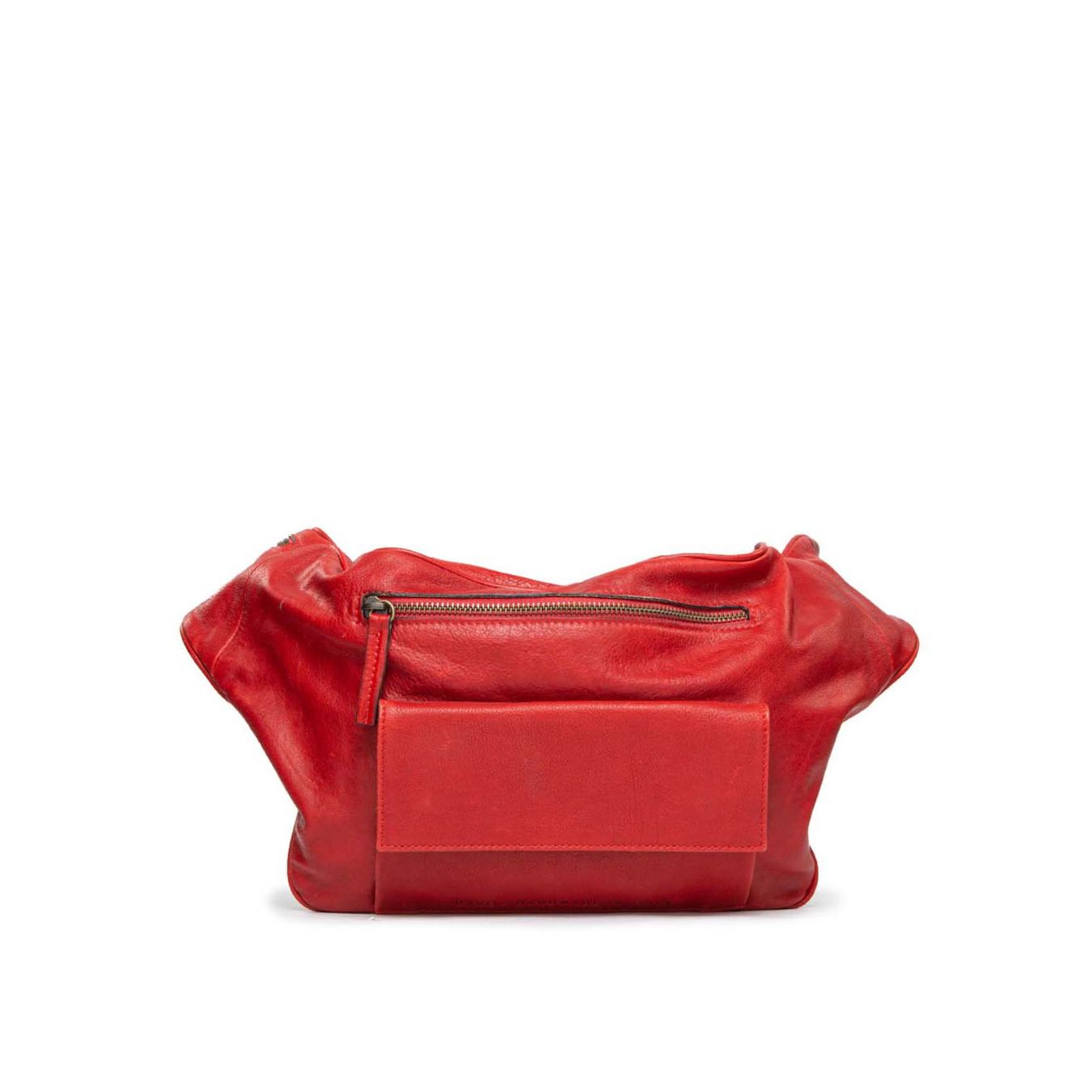borsupio in pelle row rosso