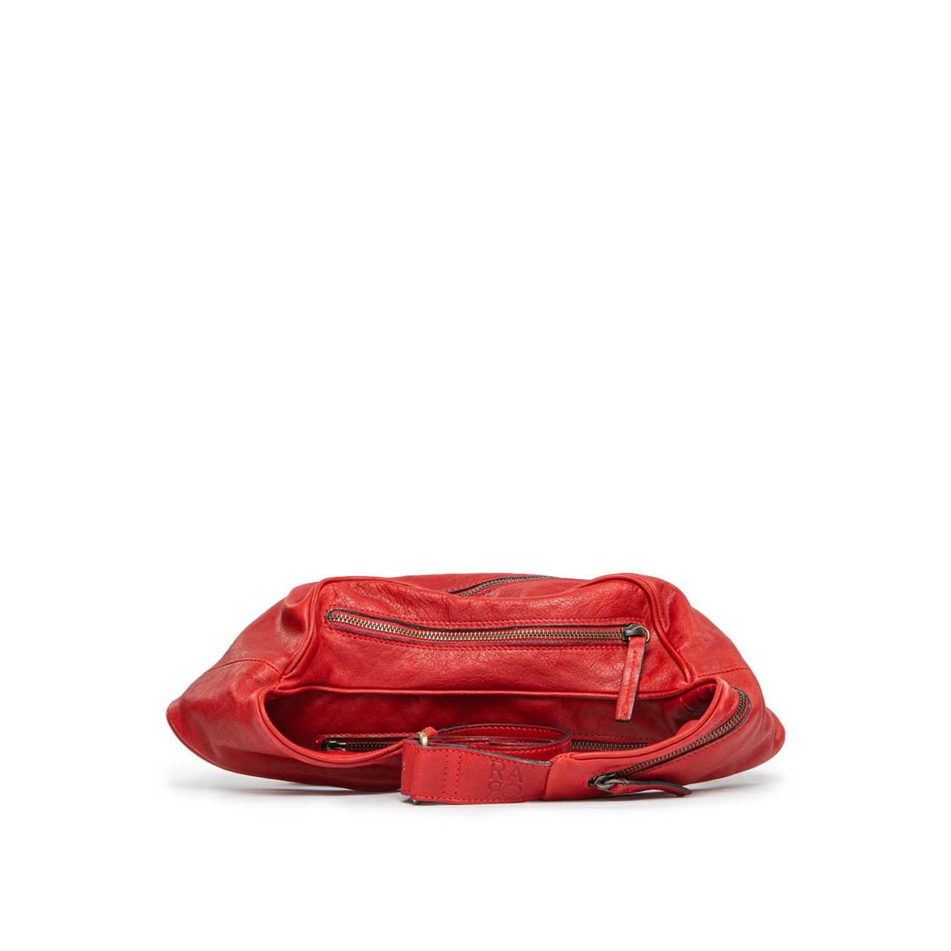 borsupio in pelle row rosso