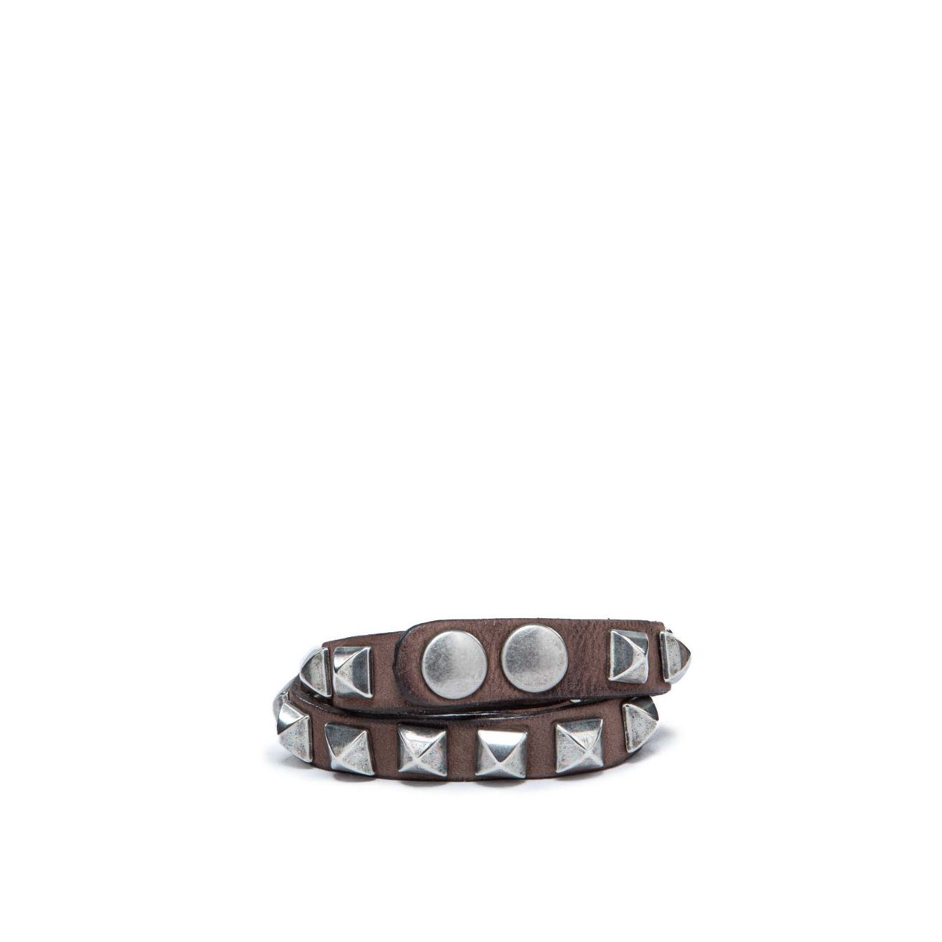 bracciale in pelle con borchie as98