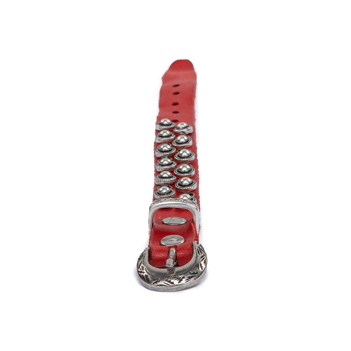 bracciale pelle rossa strass neri campomaggi