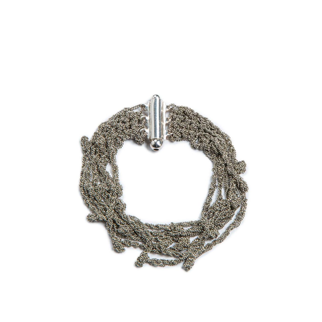 MARCELA SALVADOR bracciale FILO SPINATO grigio in argento 925