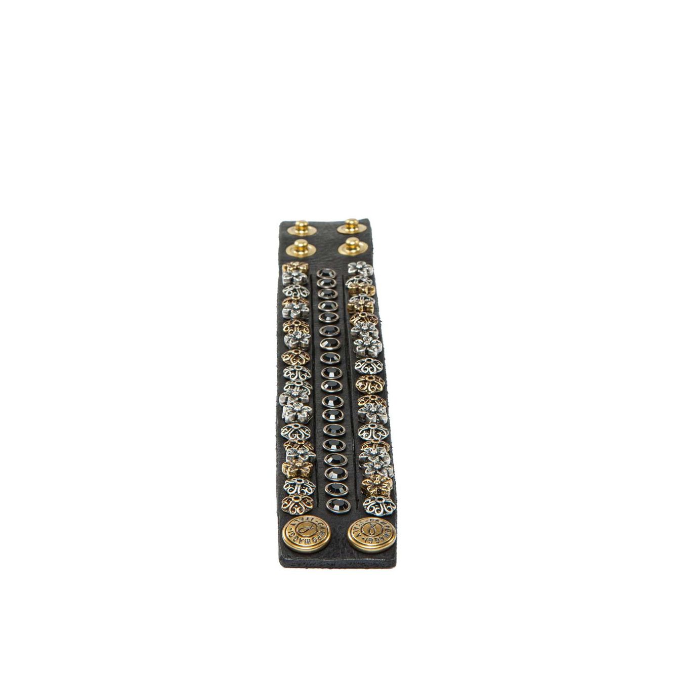 bracciale con borchie fiore 