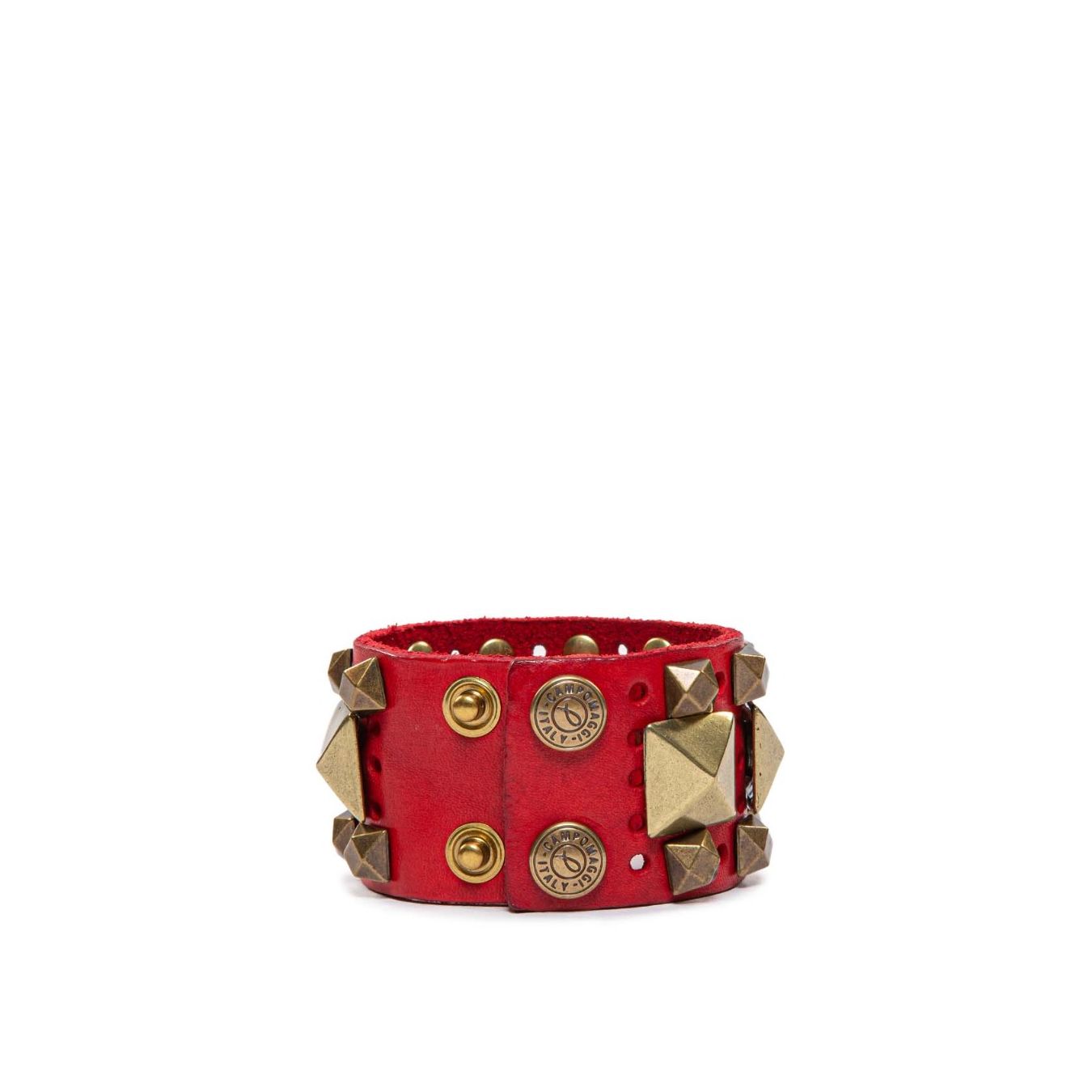 borchie bracciale rosso