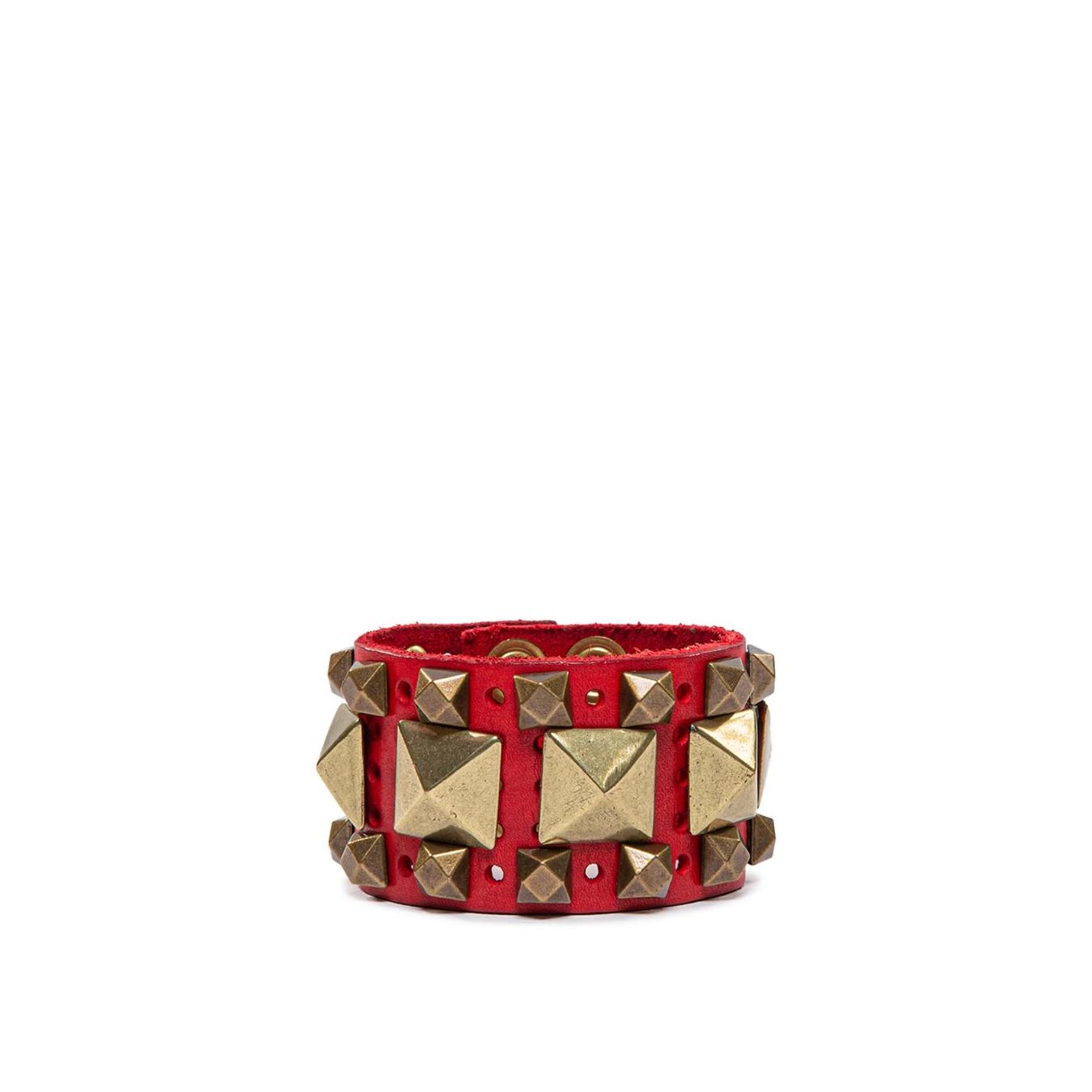 borchie bracciale rosso