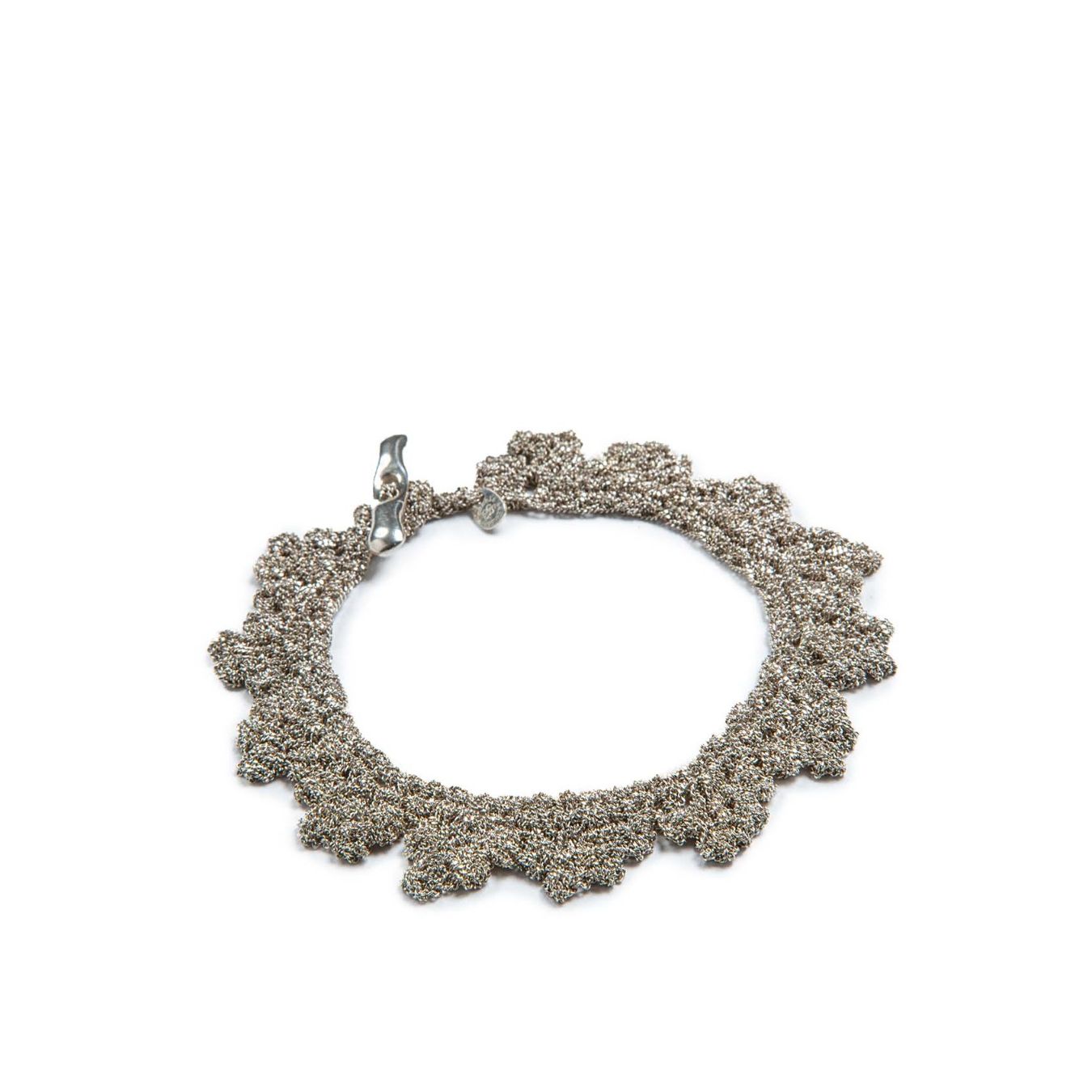 bracciale VIOLA in argento 925 marcela salvador tessuto a mano