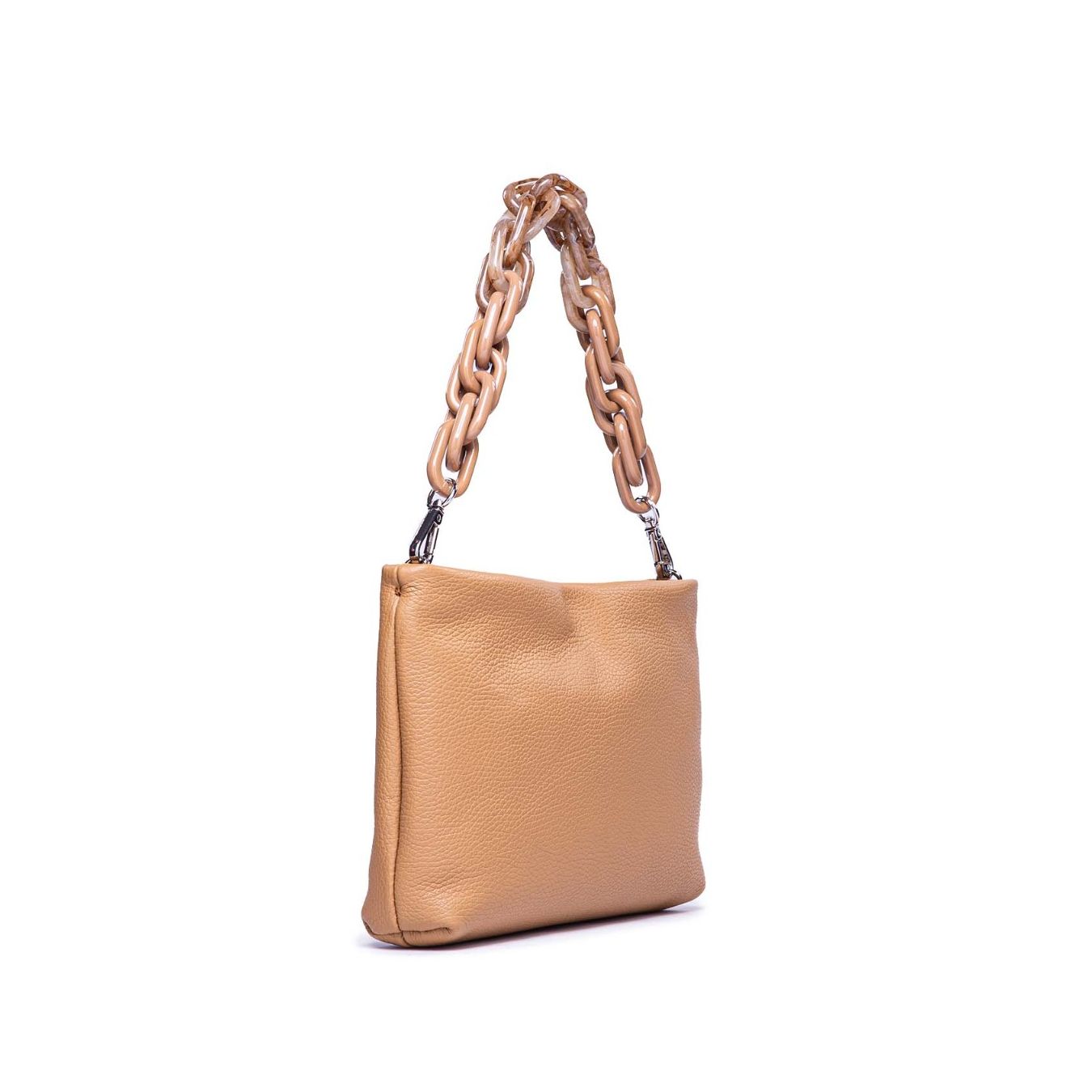 borsa manico resina beige