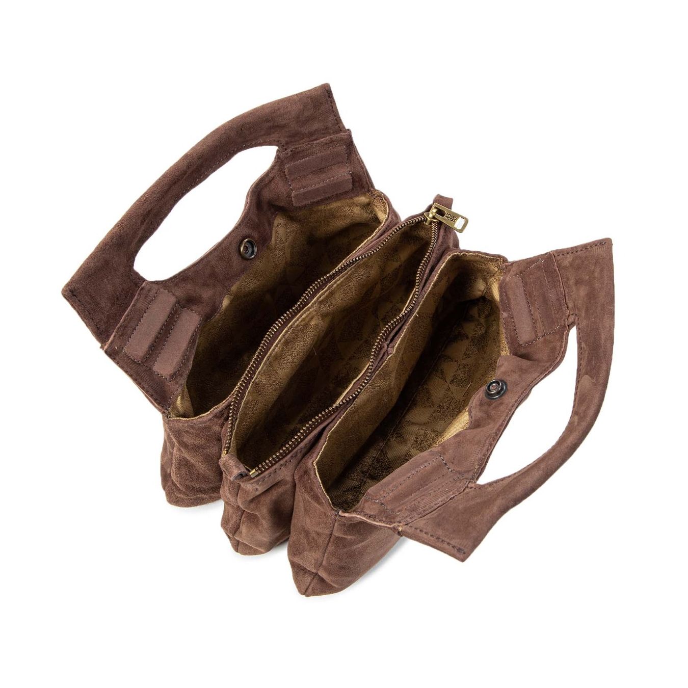 cartella calamita in camoscio ebano interno