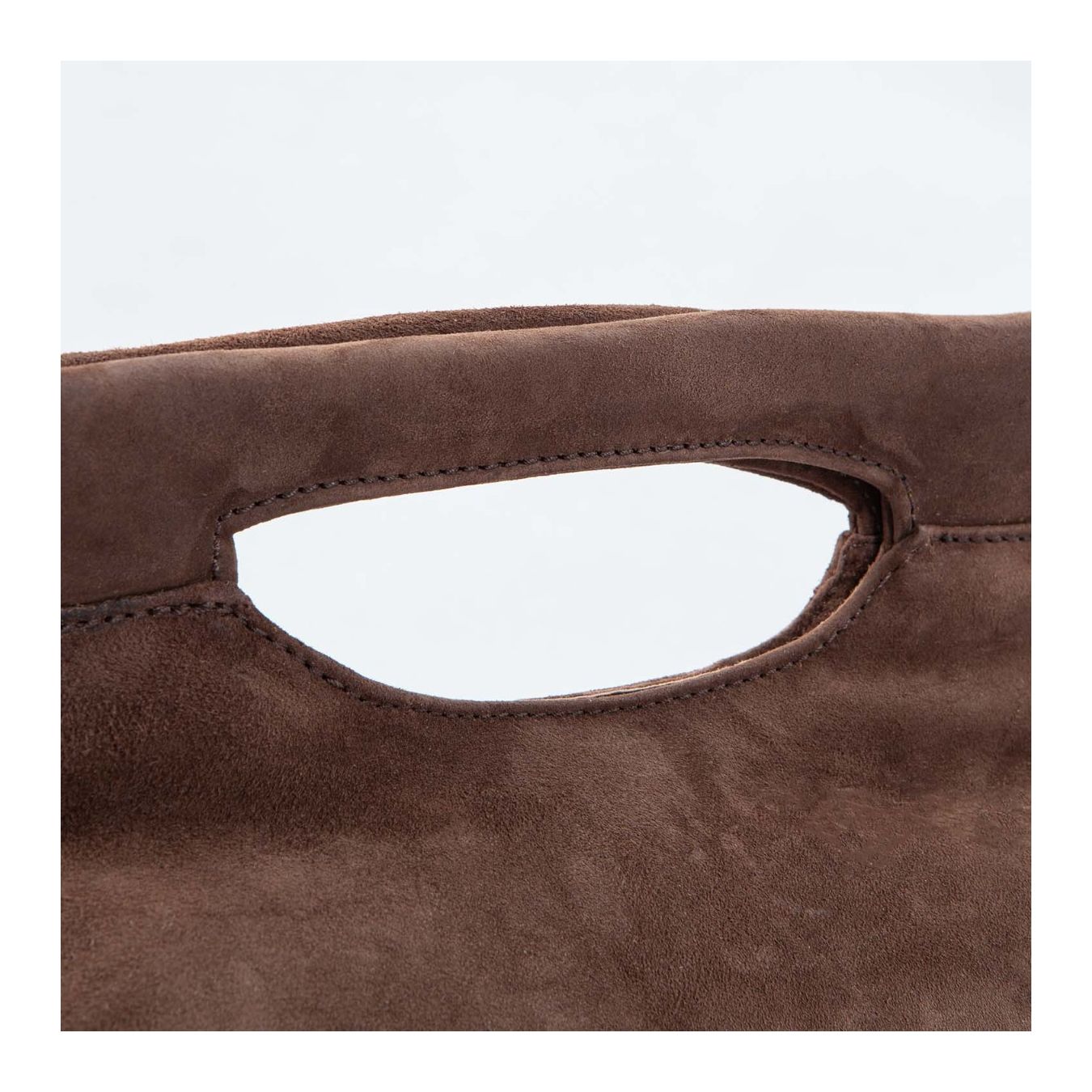 cartella calamita in camoscio ebano manico