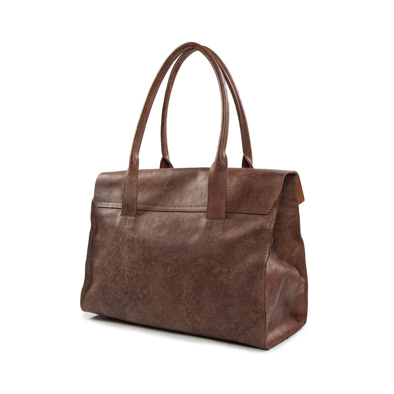 cartella DOCTOR in pelle brown  dietro