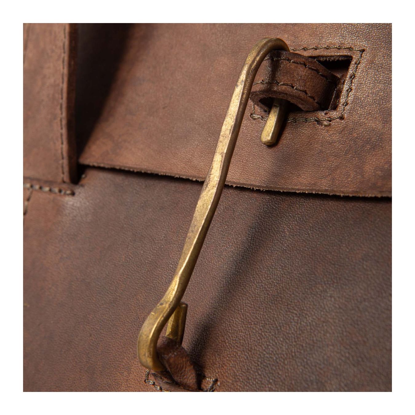 cartella DOCTOR in pelle brown  chiusura