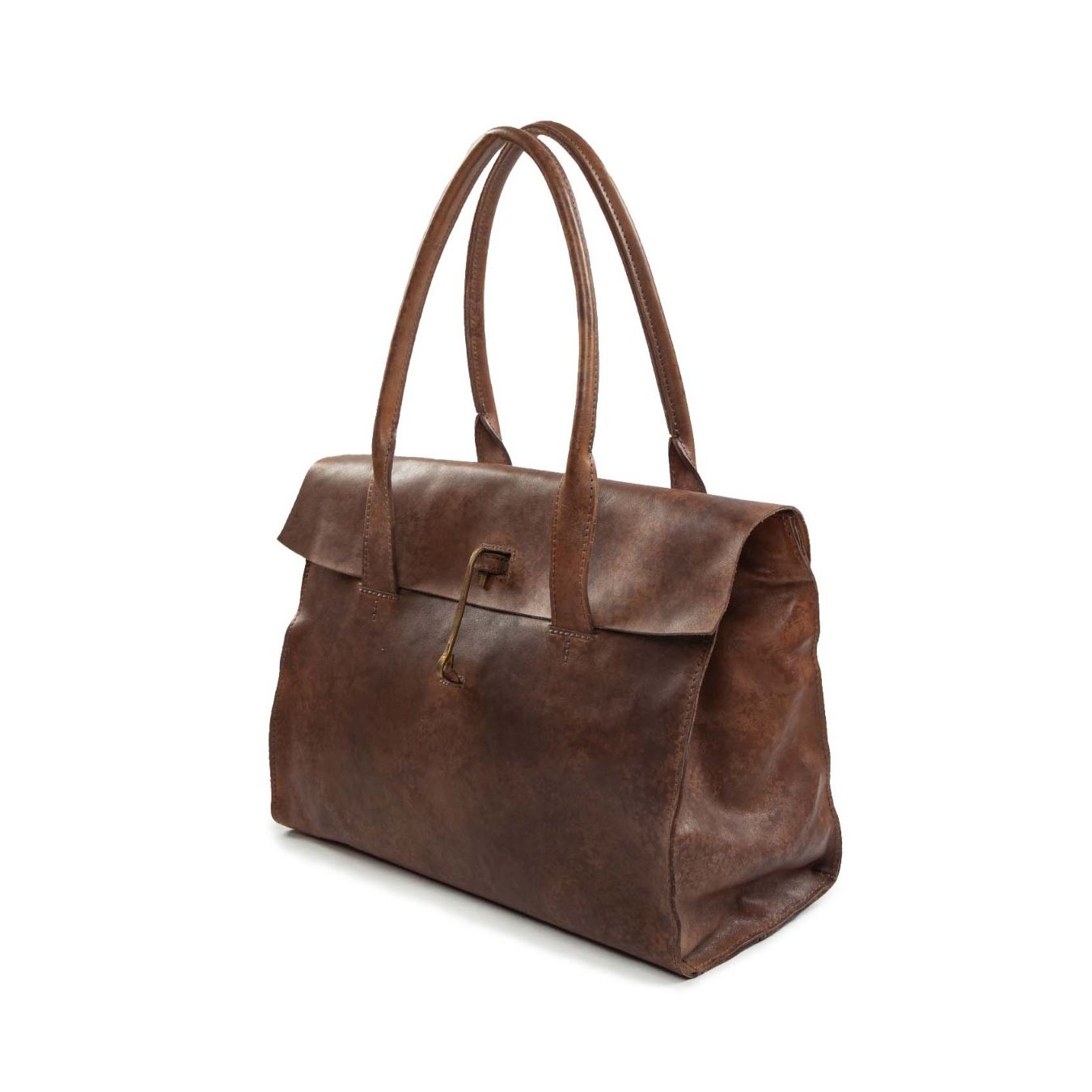 cartella DOCTOR in pelle brown  lato