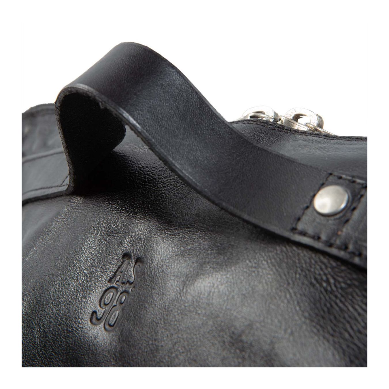 as98 cartella FIRM in pelle nera manico