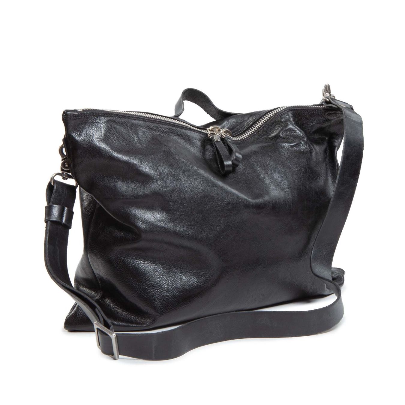 as98 cartella FIRM in pelle nera davanti