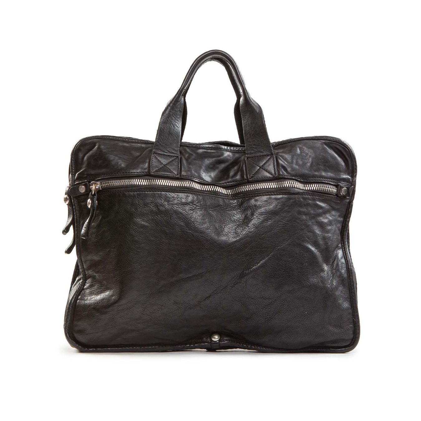 cartella NOCE in pelle nera