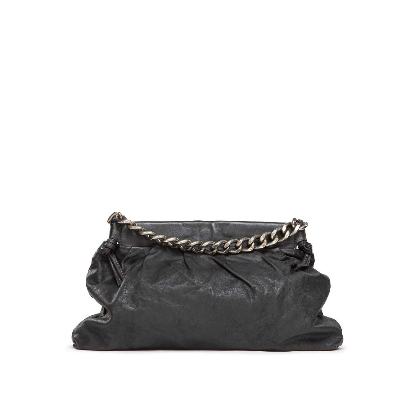 cartella TINA in pelle nera 