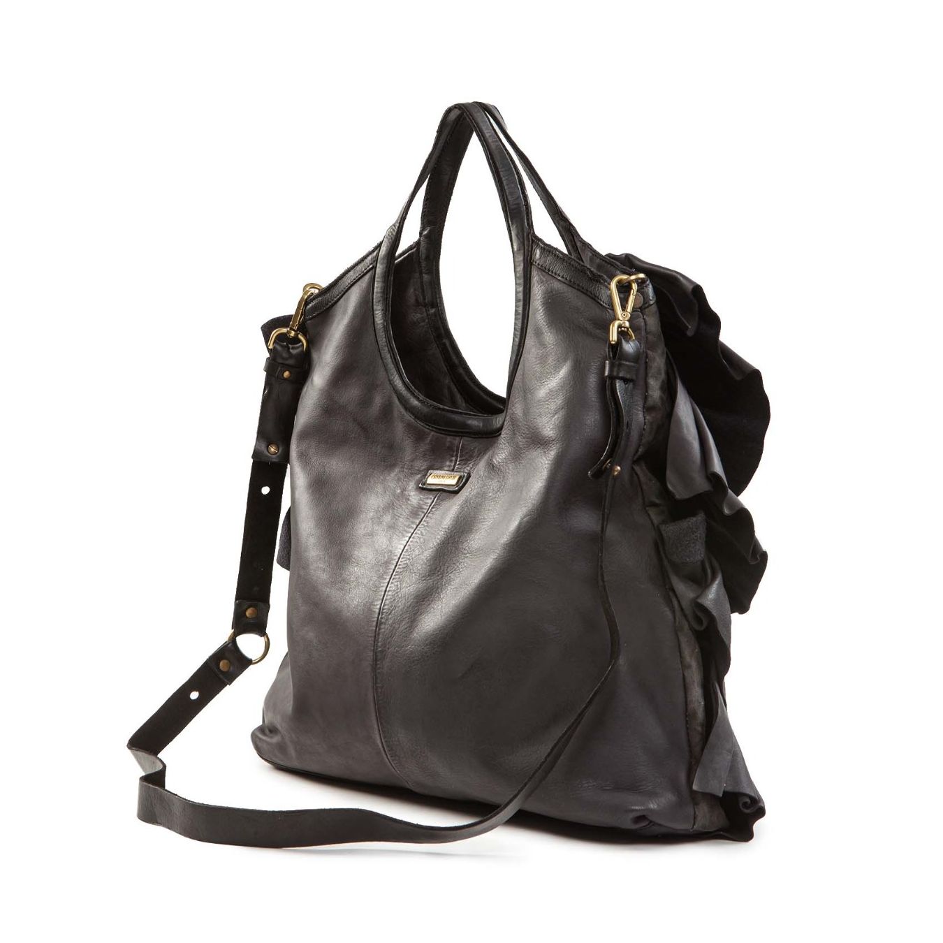 shopper ALICE con rouches  dietro con tracolla