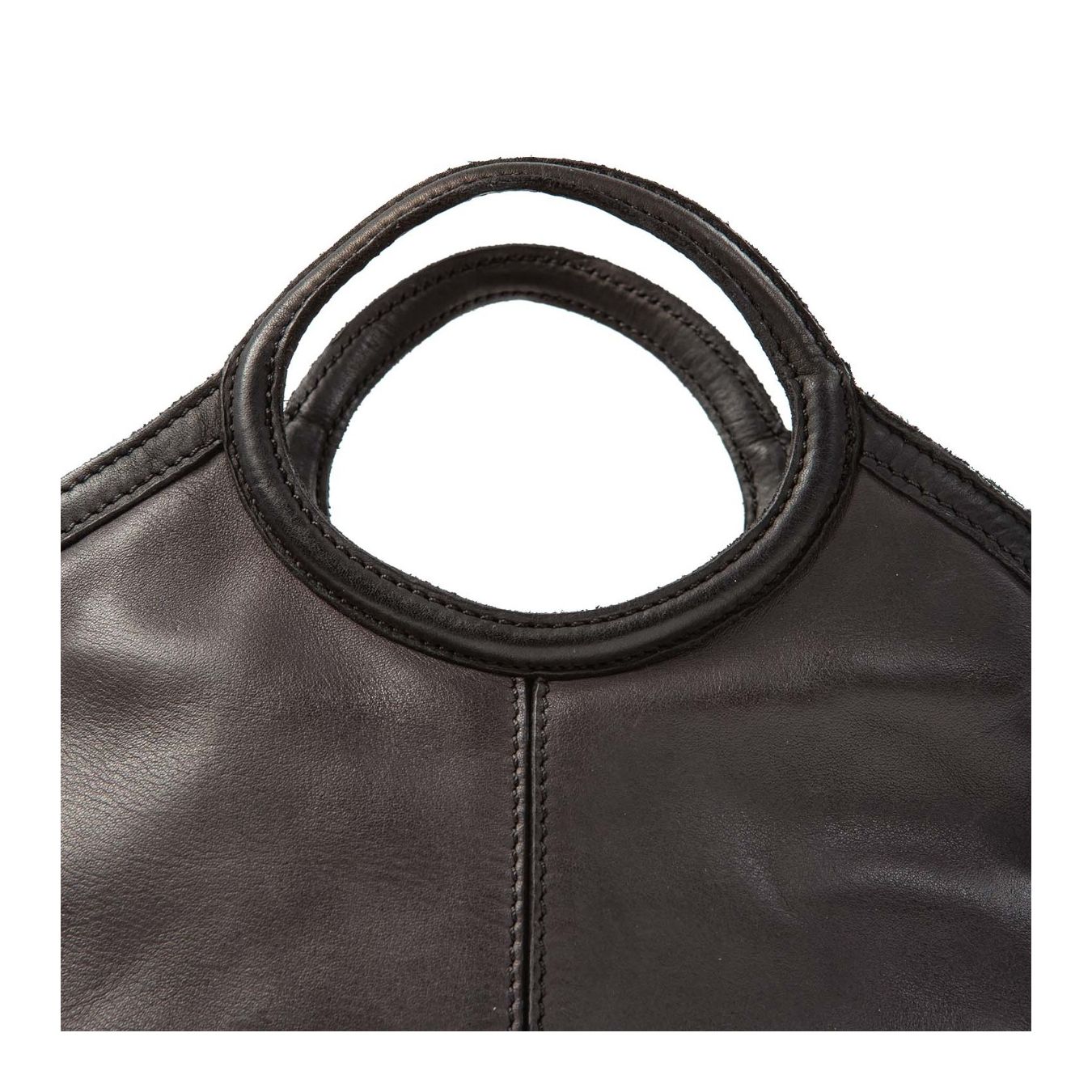 caterina lucchi shopper CAMILLA in pelle nera manici