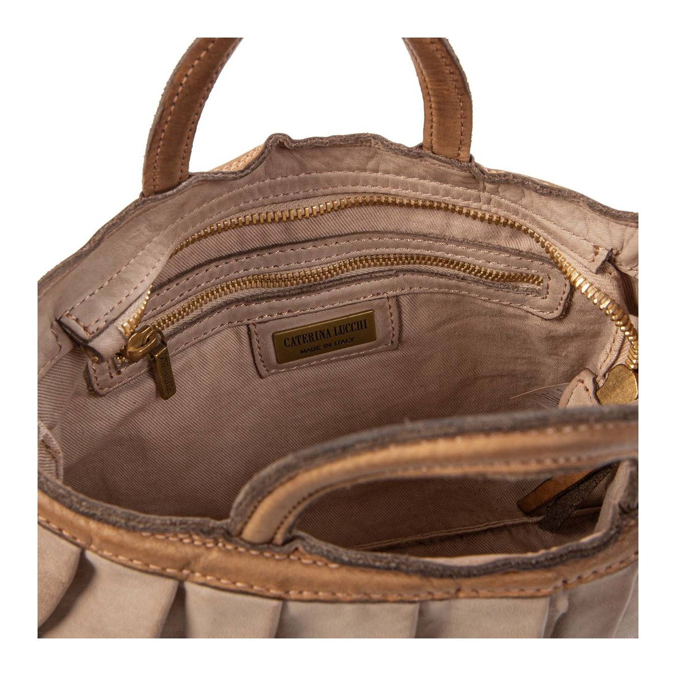 shopper piccola ADELE con rouches interno