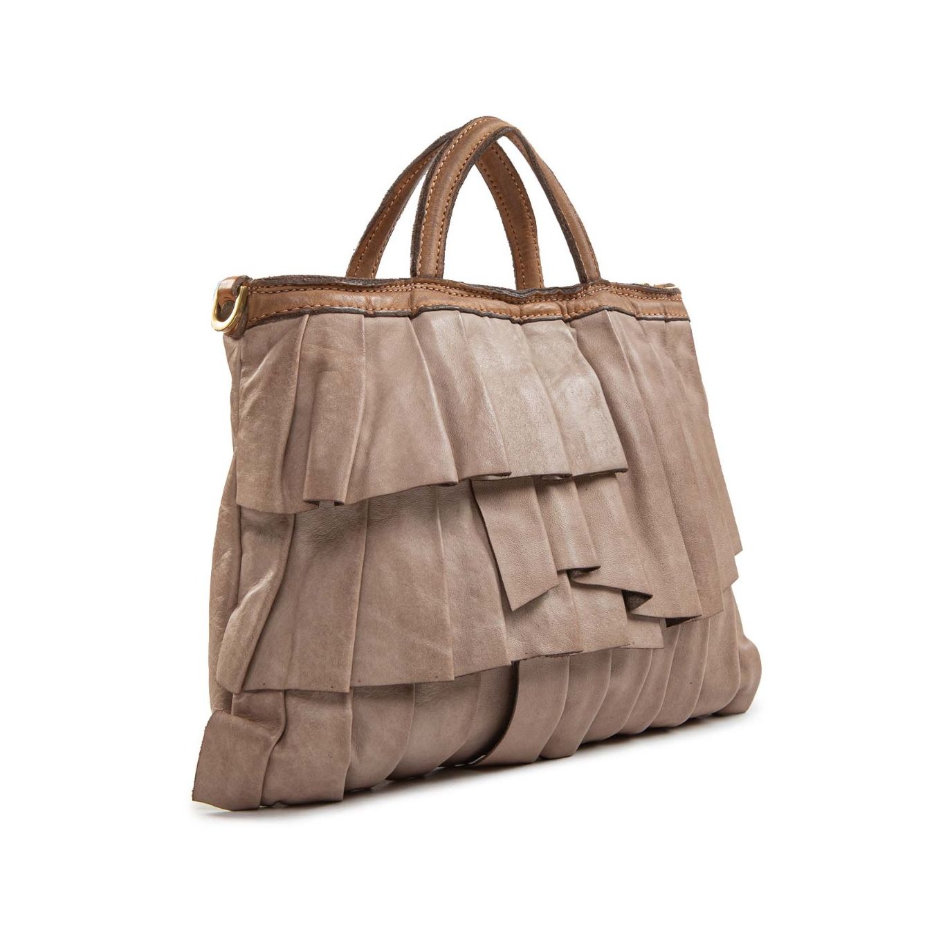 shopper piccola ADELE con rouches lato