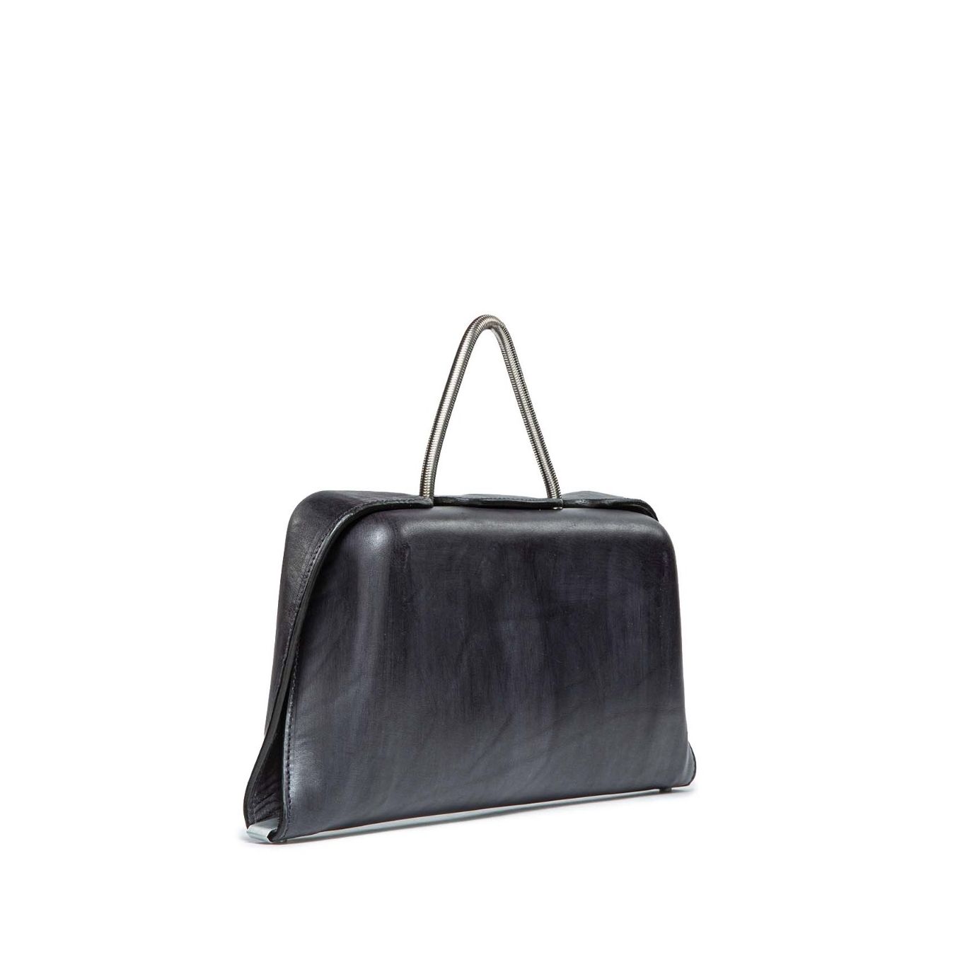 cecchi de rossi clutch BICORNE in pelle nera borsa donna