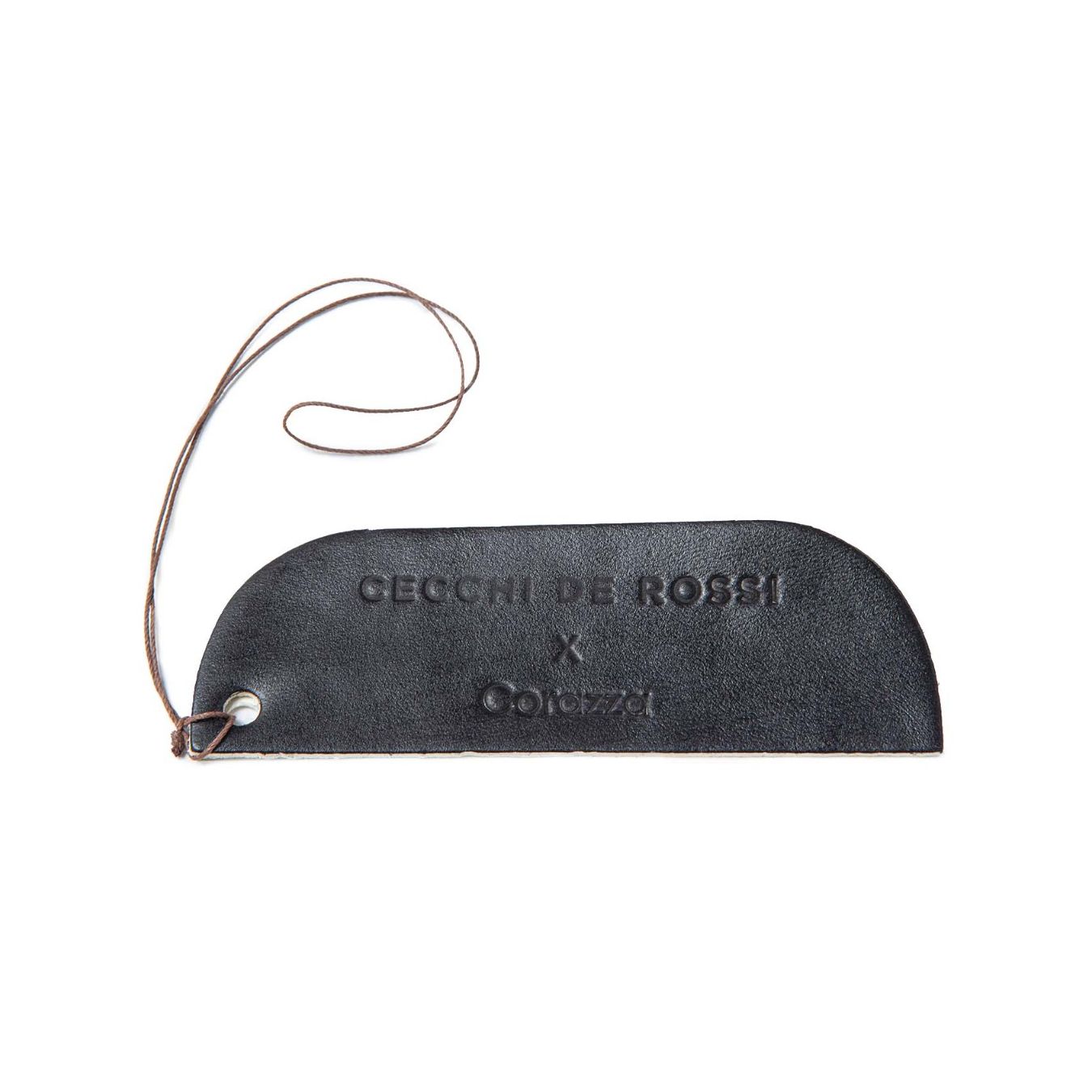 cecchi de rossi clutch BICORNE in pelle nera marchio